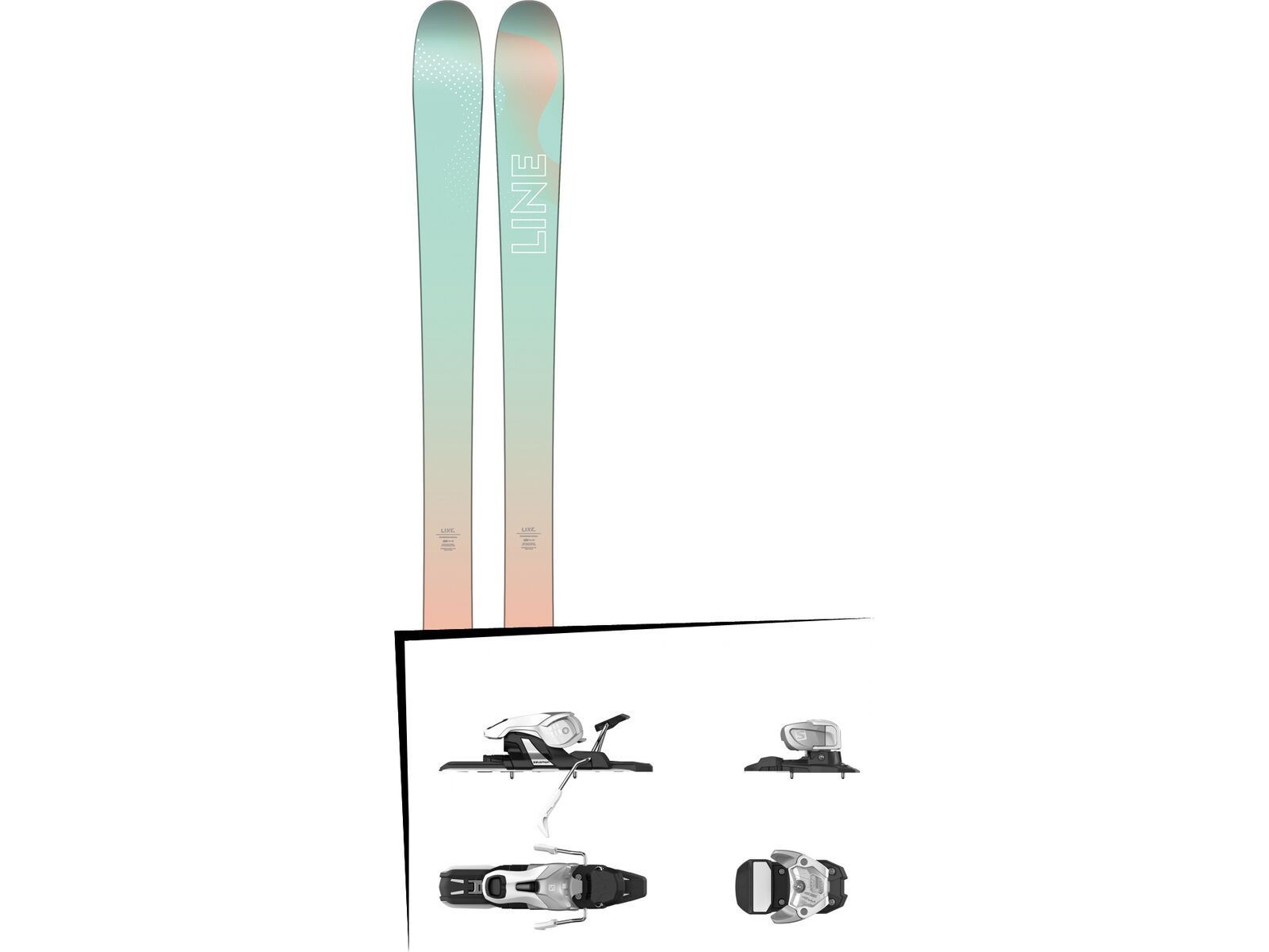 Set: Line Soulmate 86 2018 + Salomon Warden 11 silver/white | Bild 1