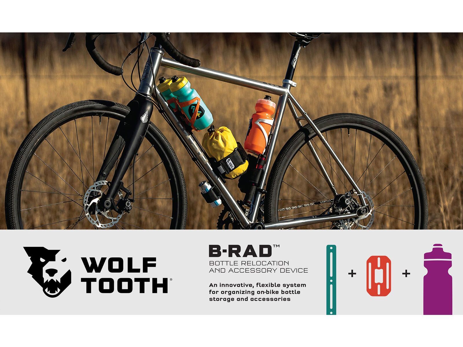 Wolf Tooth B-RAD TekLite Roll-Top Bag inkl. Montageplatte - 1,0 l, gray | Bild 7
