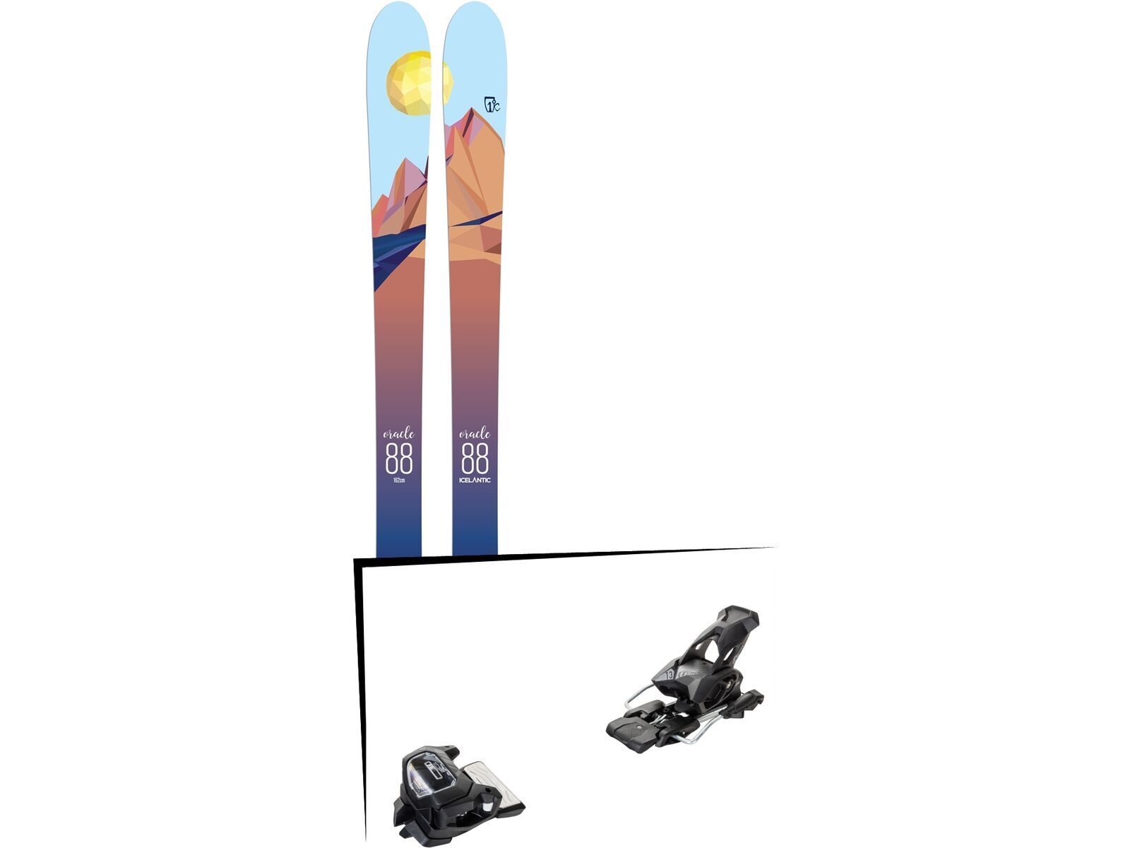Set: Icelantic Oracle 88 2018 + Tyrolia Attack² 13 GW solid black | Bild 1