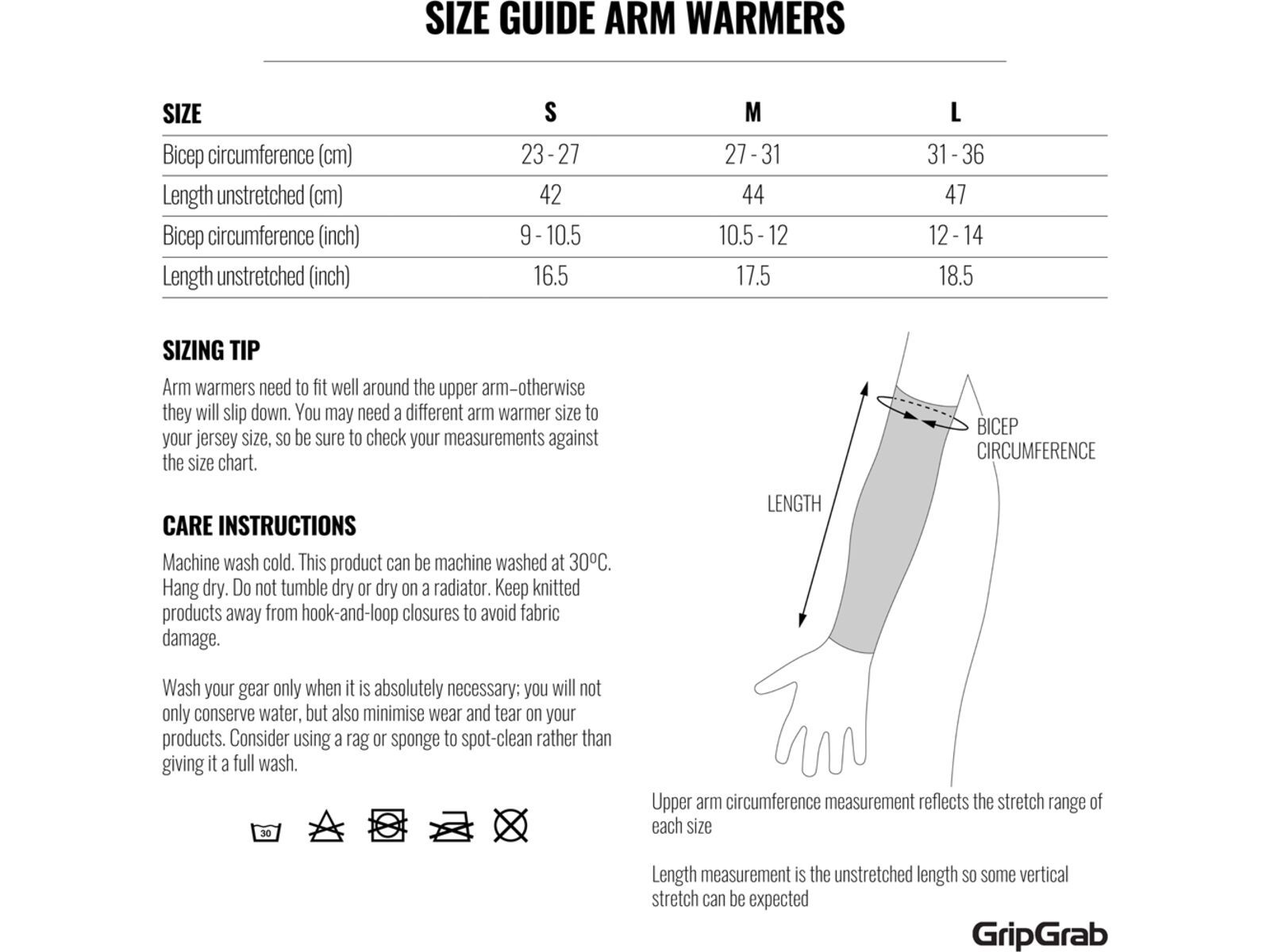 GripGrap AquaRepel 2 Water-Resistant Arm Warmers, black | Bild 5
