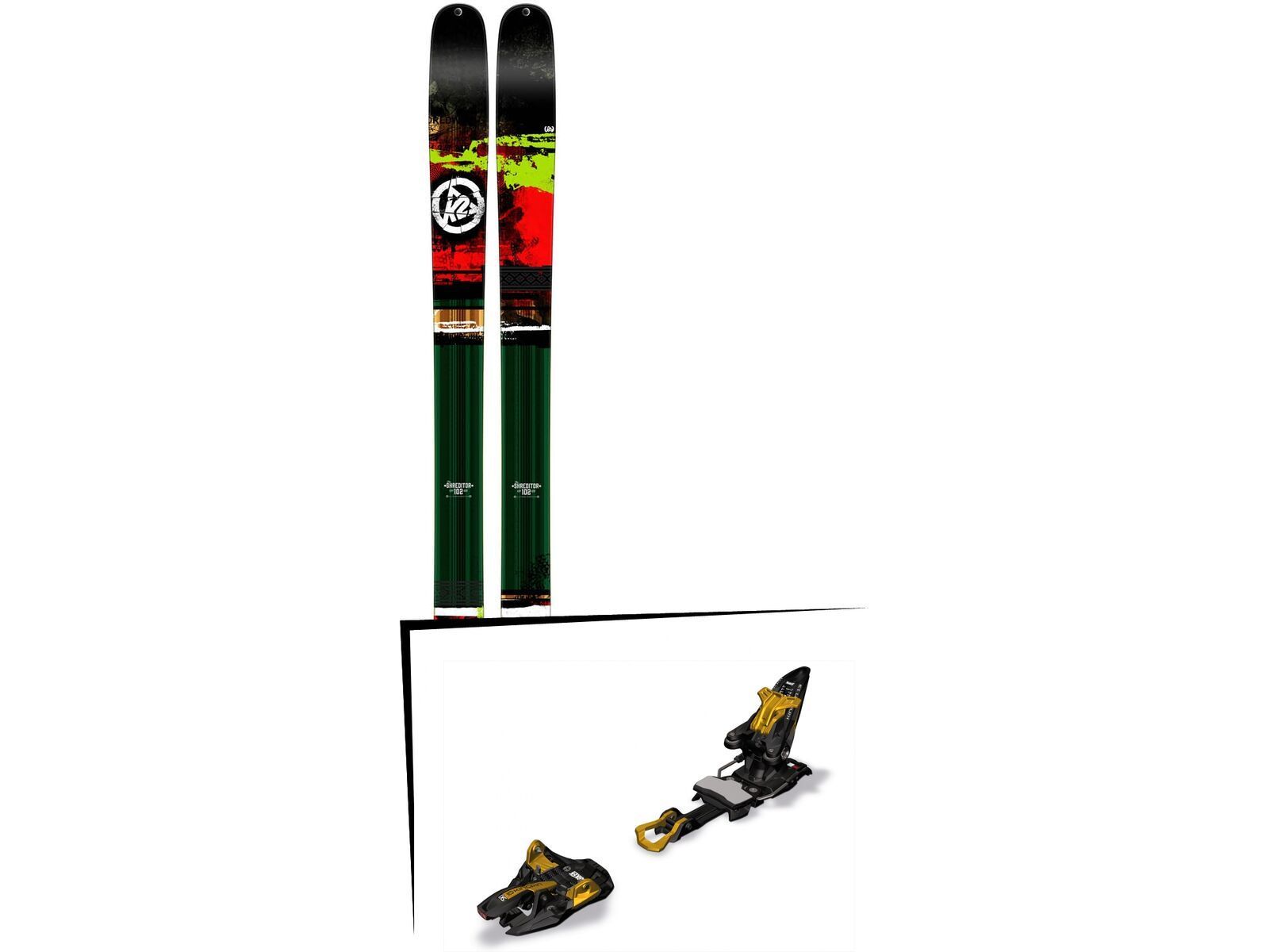 K2 SKI Set: Shreditor 102 2015 + Marker Kingpin 13 | Bild 1