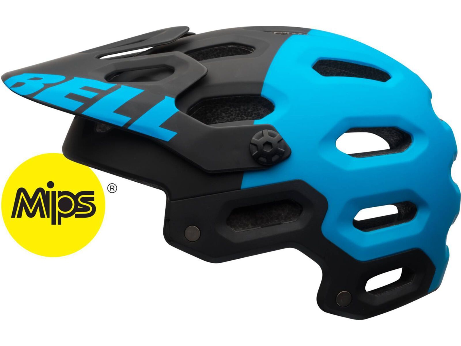 Bell Super 2 MIPS, matte black/blue aggression | Bild 1