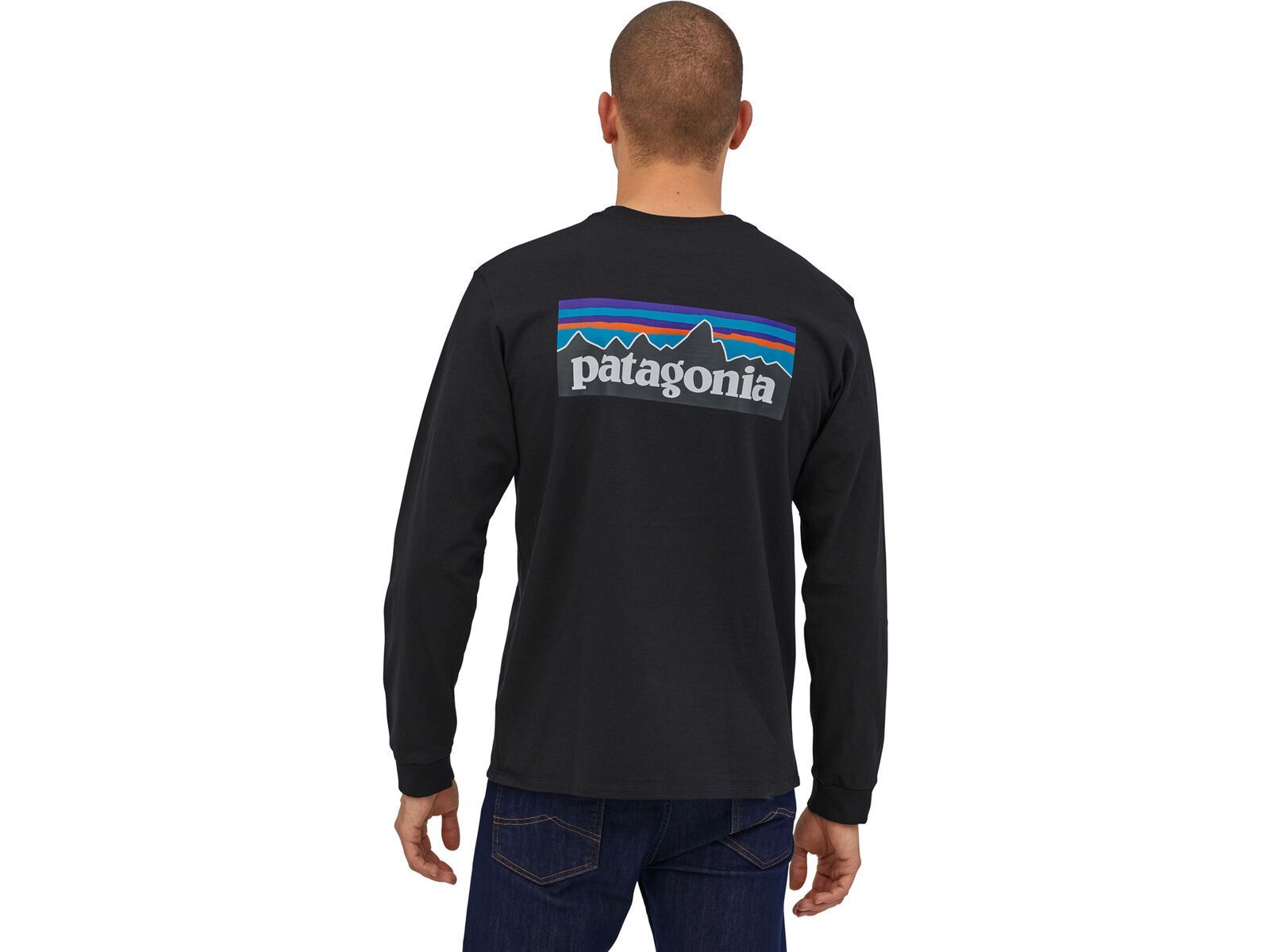 Patagonia Men's L/S P-6 Logo Responsibili-Tee, black | Bild 4