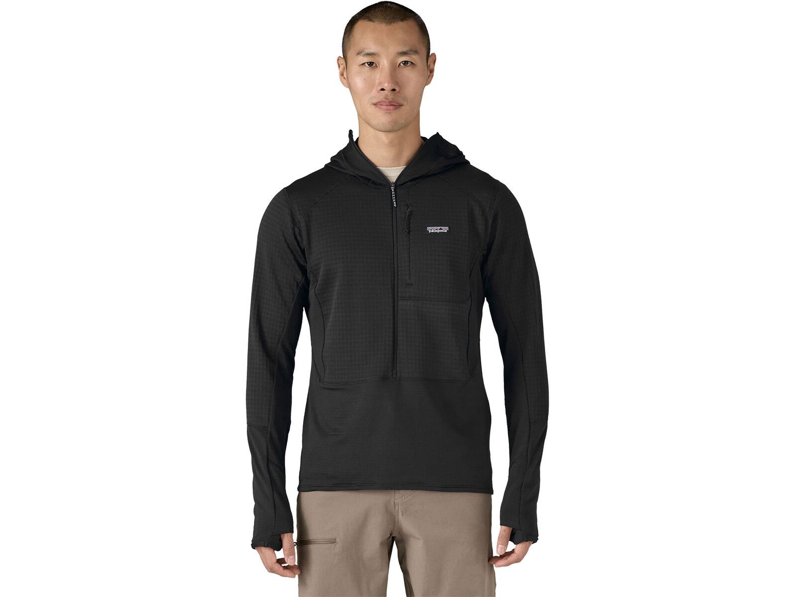 Patagonia Men's R1 Hybrid Pullover Hoody, black | Bild 2