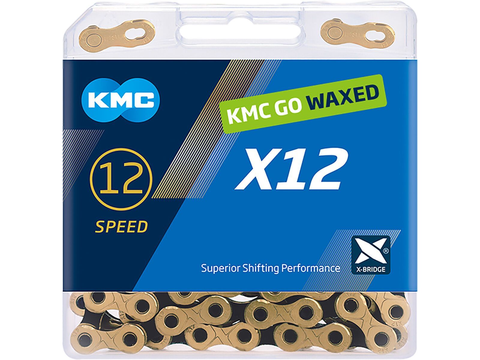 KMC X12 Waxed Ti-N Gold/Schwarz - 12-fach, 126 Glieder | Bild 2