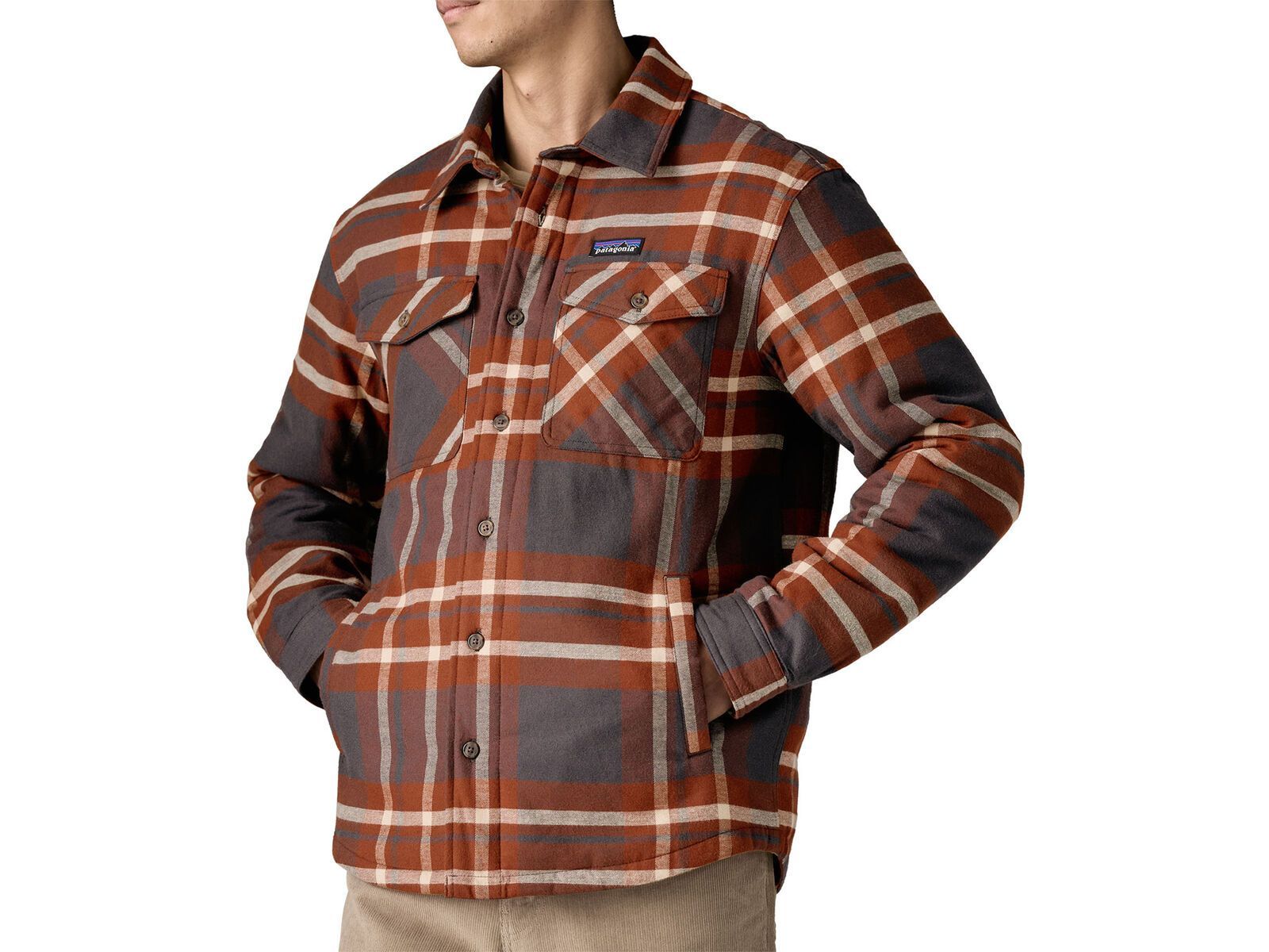 Patagonia Men's Lightweight Insulated Fjord Flannel Shirt Ashore, ink black | Bild 8