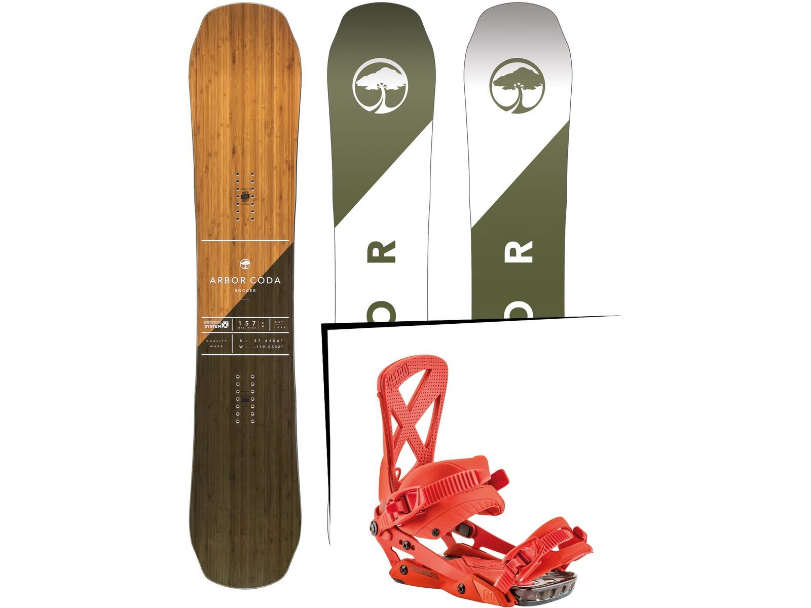 Set: Arbor Coda Rocker 2017 + Nitro Phantom 2017, diablo - Snowboardset | Bild 1