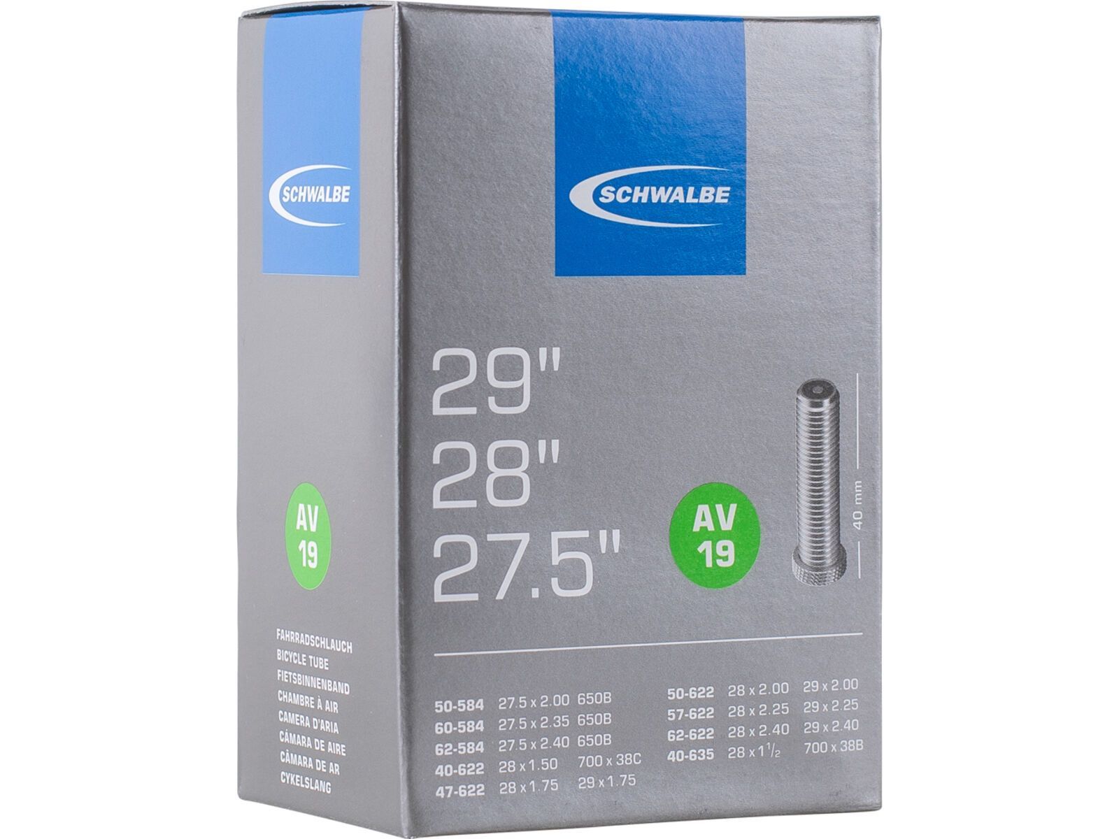 Schwalbe Schlauch AV 19 - 27.5/28/29 x 1.50-2.40 | Bild 1