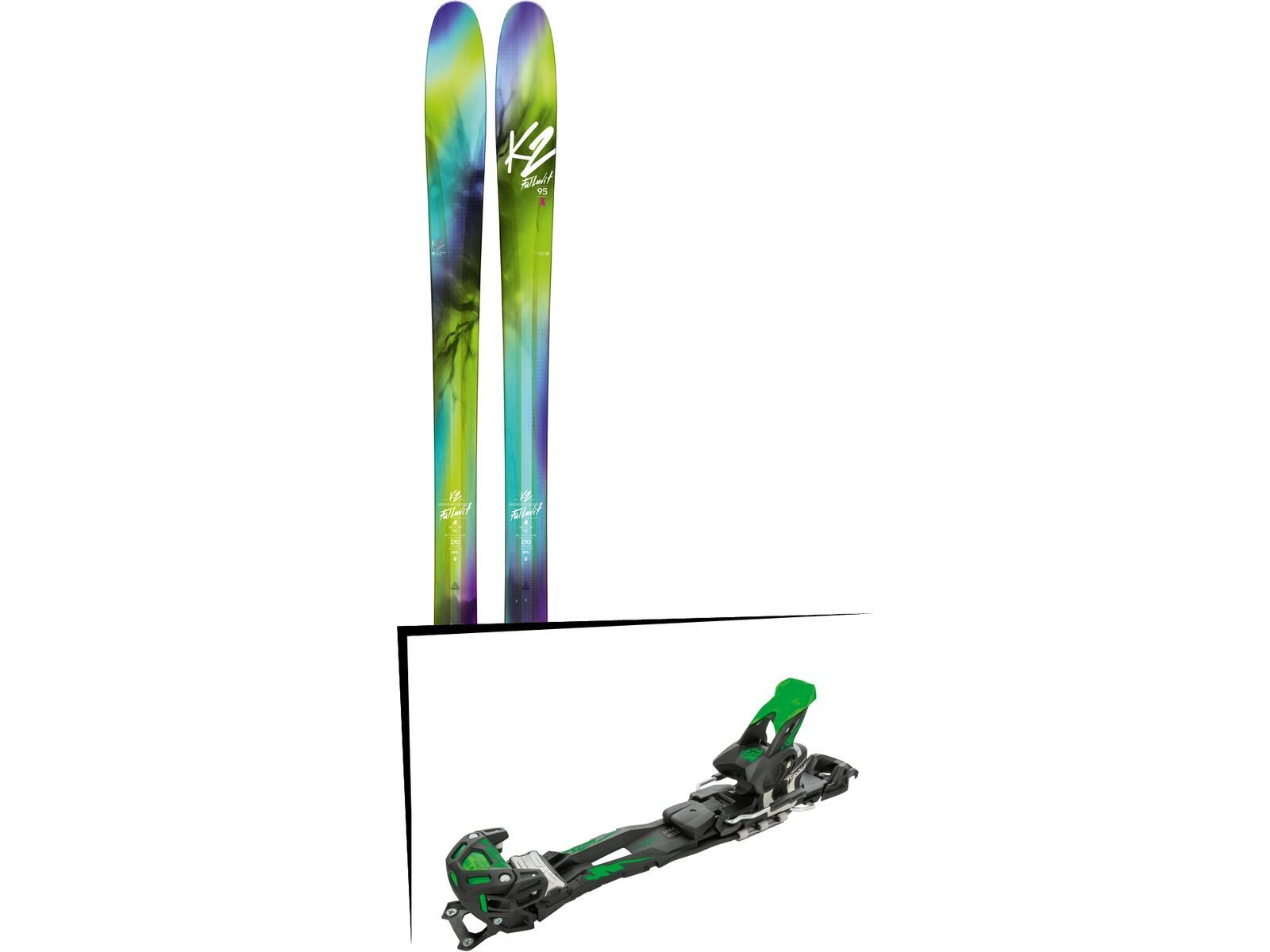Set: K2 SKI FulLUVit 95Ti 2018 + Tyrolia Adrenalin 16 solid black flash green | Bild 1