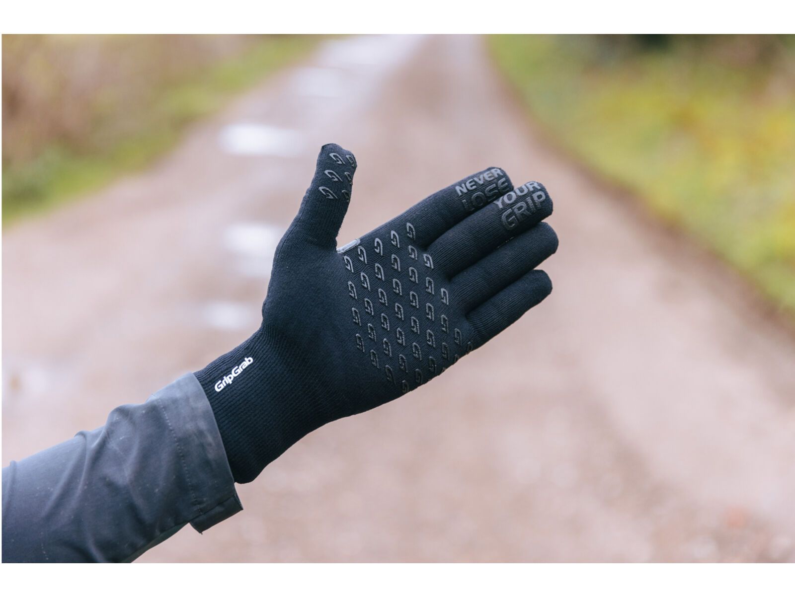 GripGrap Waterproof Knitted Winter Gloves, black | Bild 5