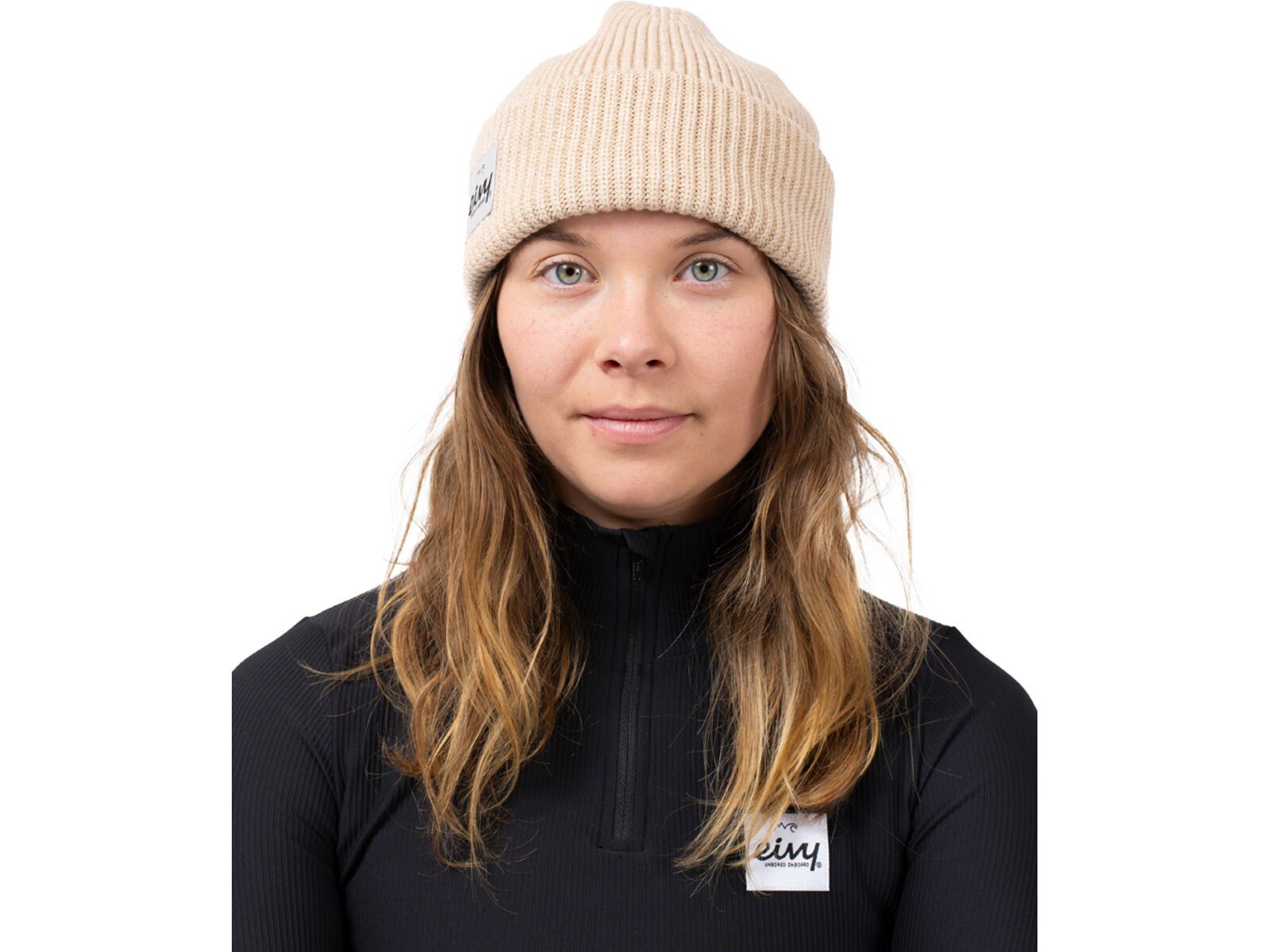 Eivy Foldable Knit Balaclava Beanie, sand | Bild 1