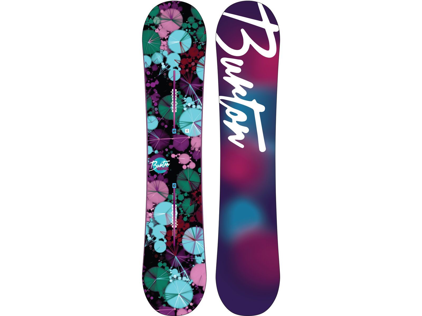 Set: Burton Genie 2016 + Burton Stiletto Disc 2017, white/purple - Snowboardset | Bild 2