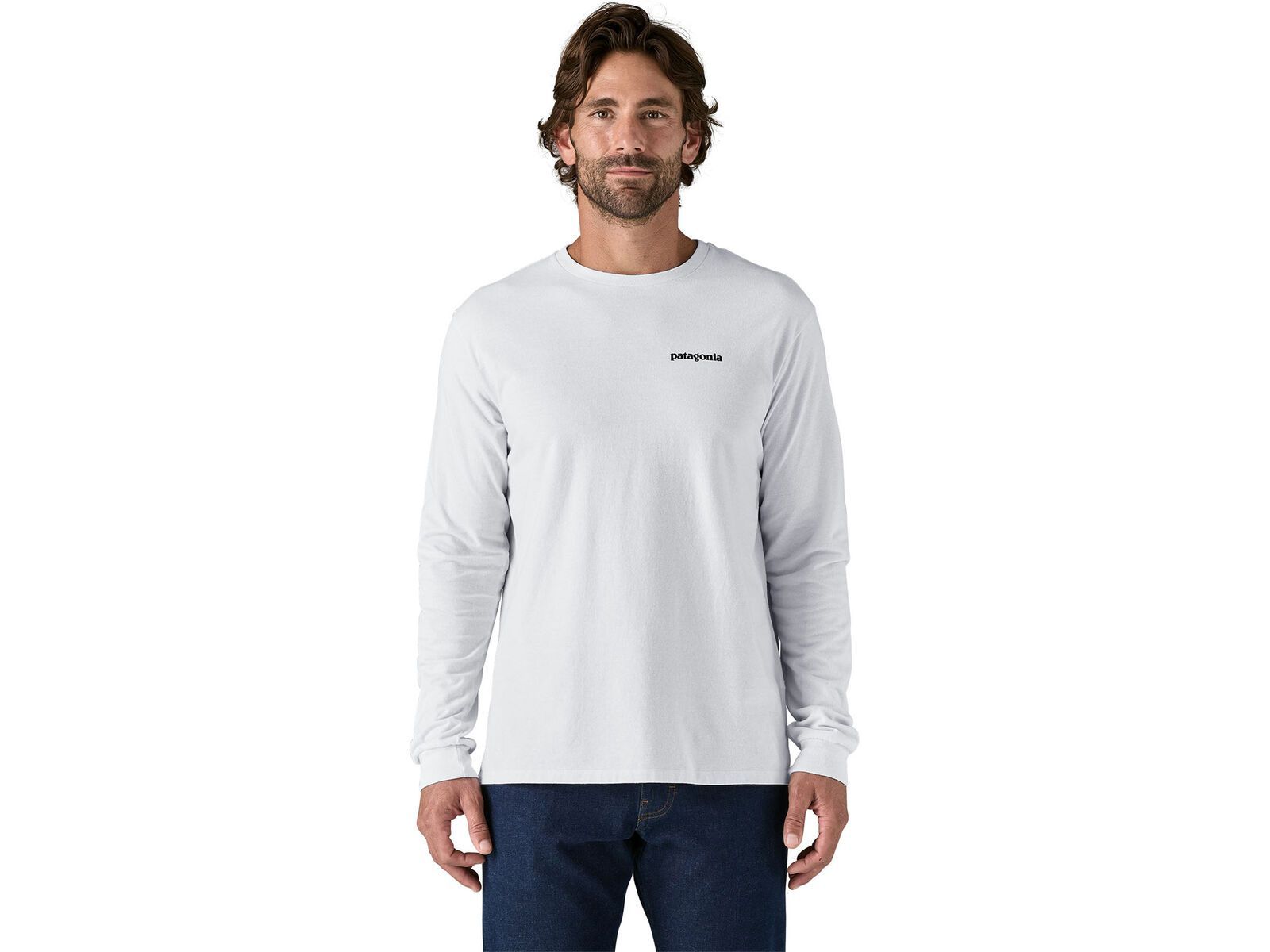 Patagonia Men's Long-Sleeved P-6 Logo Responsibili-Tee, white | Bild 5