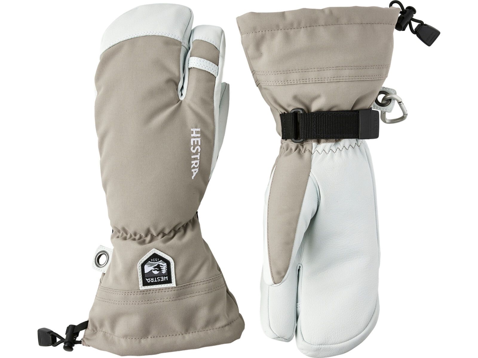 Hestra Army Leather Heli Ski 3 Finger, khaki | Bild 1