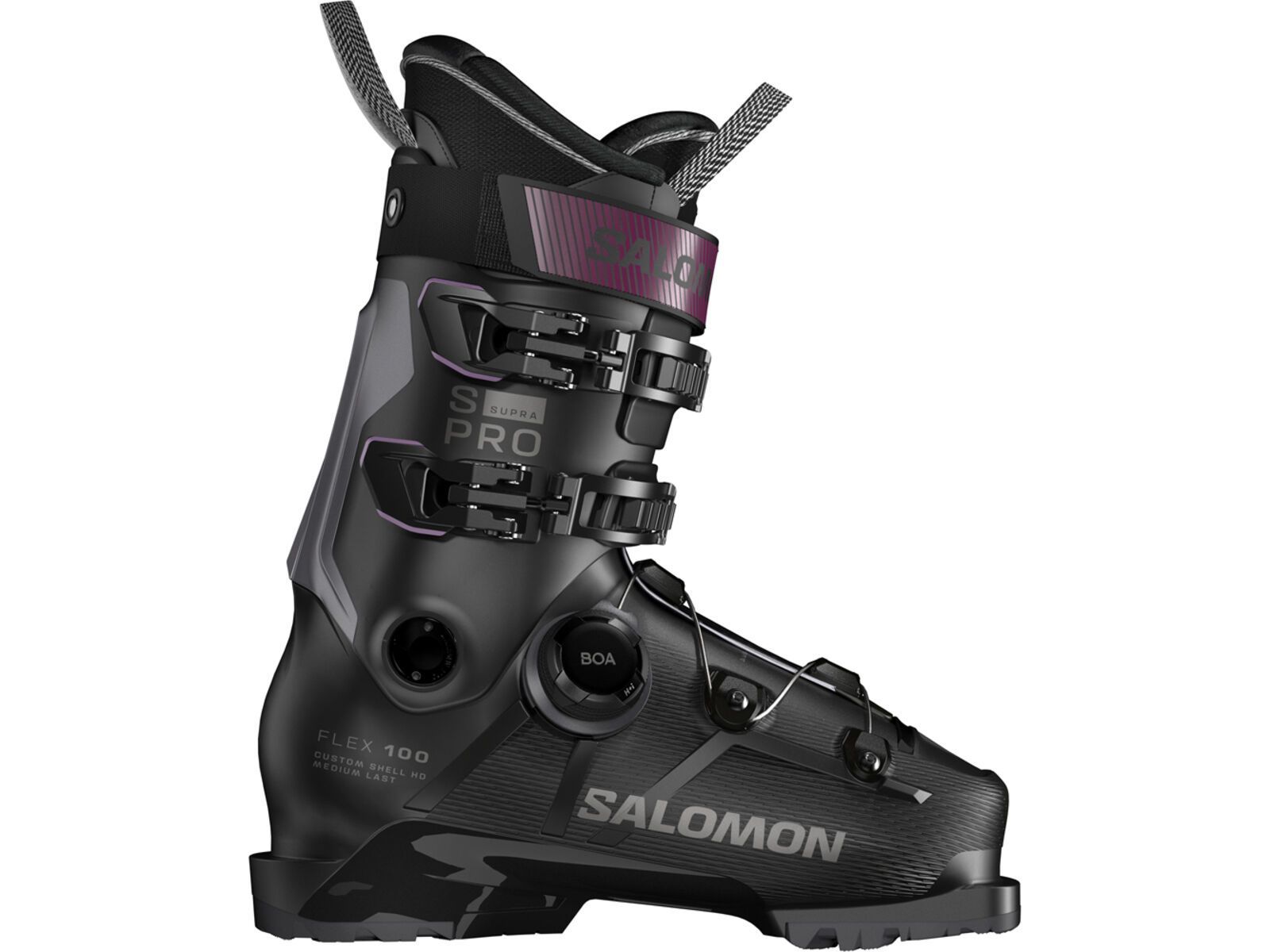 Salomon S/Pro Supra BOA 100 GW, black/dark grey met./burgundy met. | Bild 1