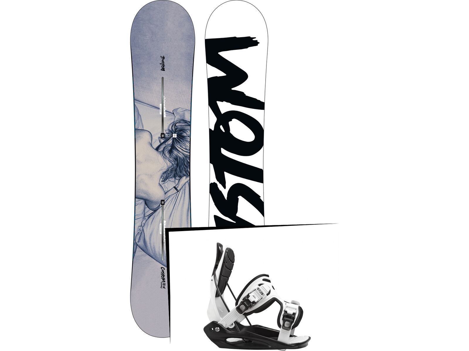 Burton Set: Custom Twin Flying V Wide 2016 + Flow Micron Youth | Bild 1