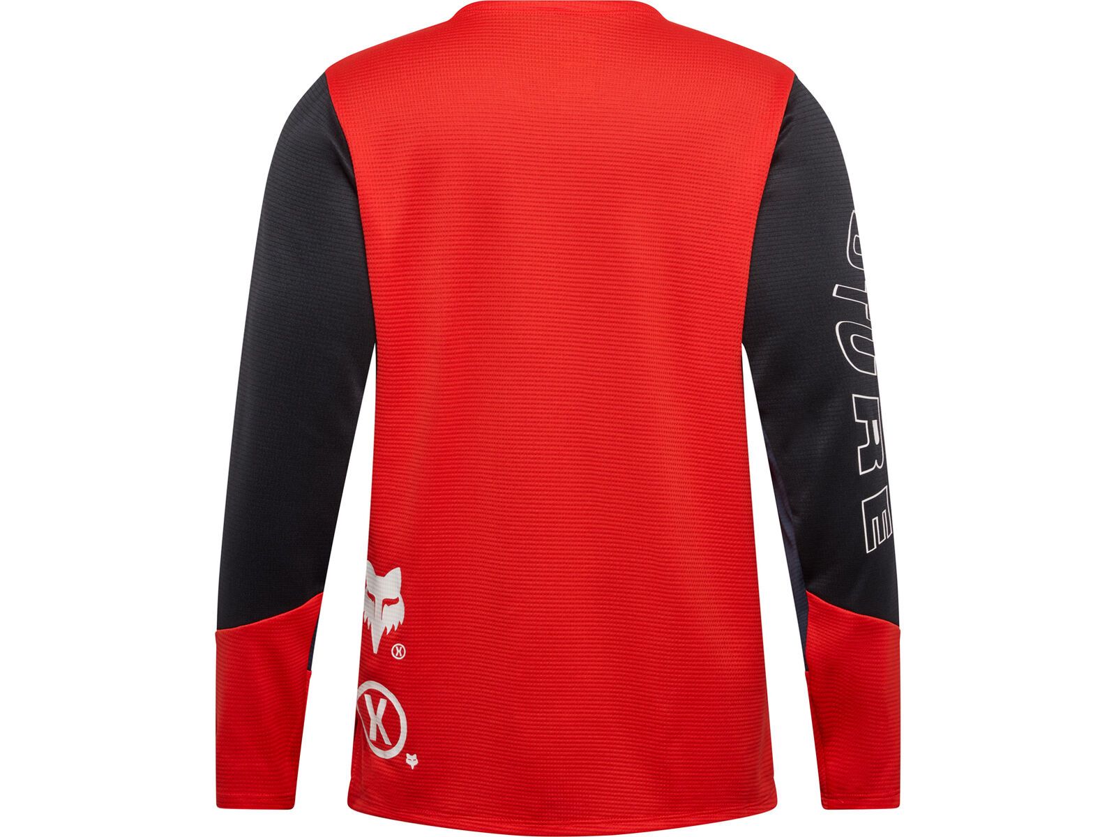 Fox Youth Defend LS Jersey Elevated, fluorescent red | Bild 2