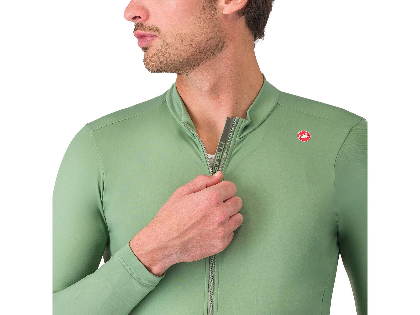 Castelli Espresso Thermal Jersey, green pepper/deep green | Bild 3