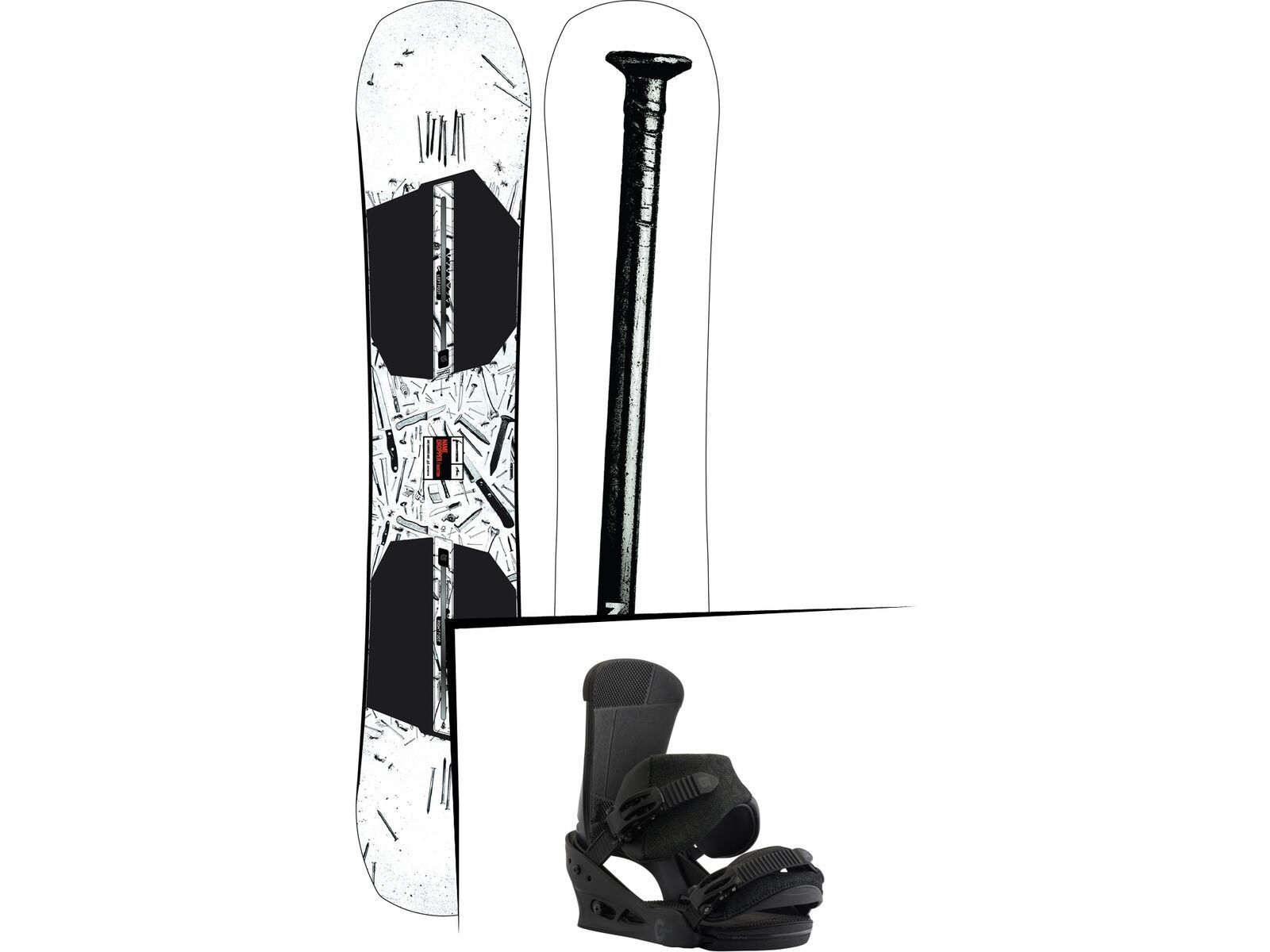 Set: Burton Name Dropper 2019 + Burton Custom black matte | Bild 1