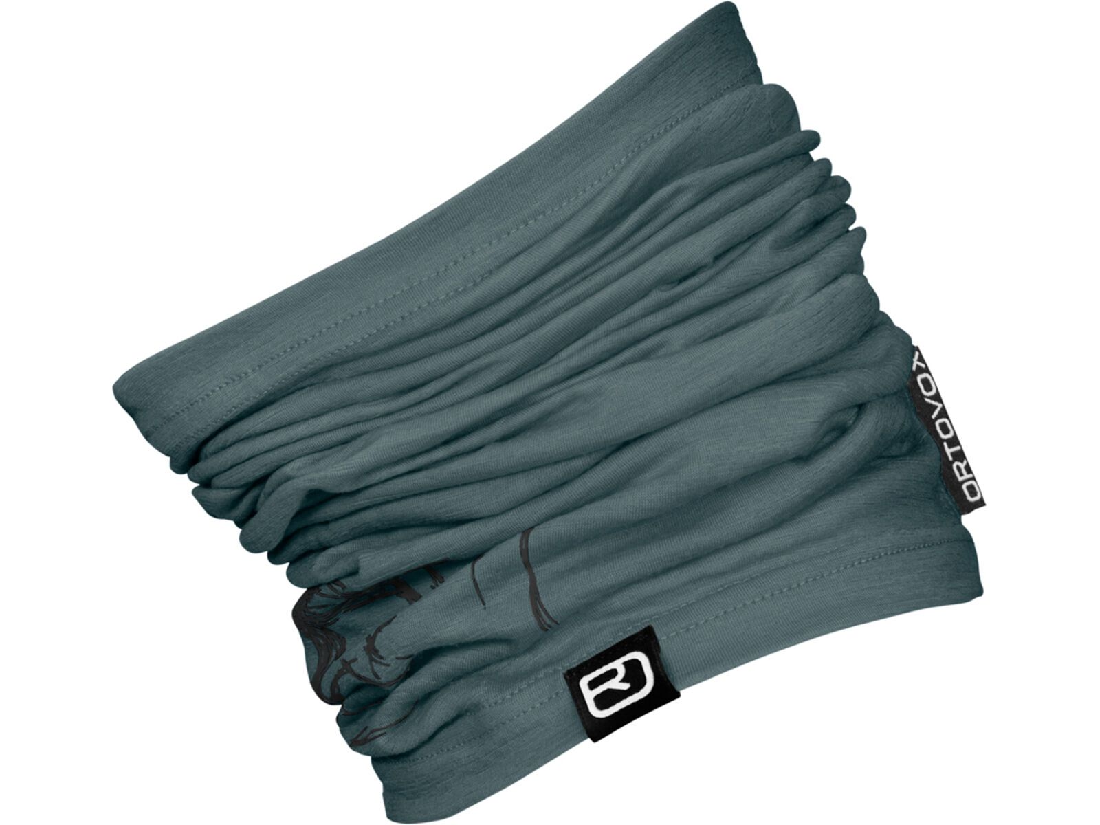Ortovox 120 Merino Tec Logo Neckwarmer, dark arctic grey | Bild 1