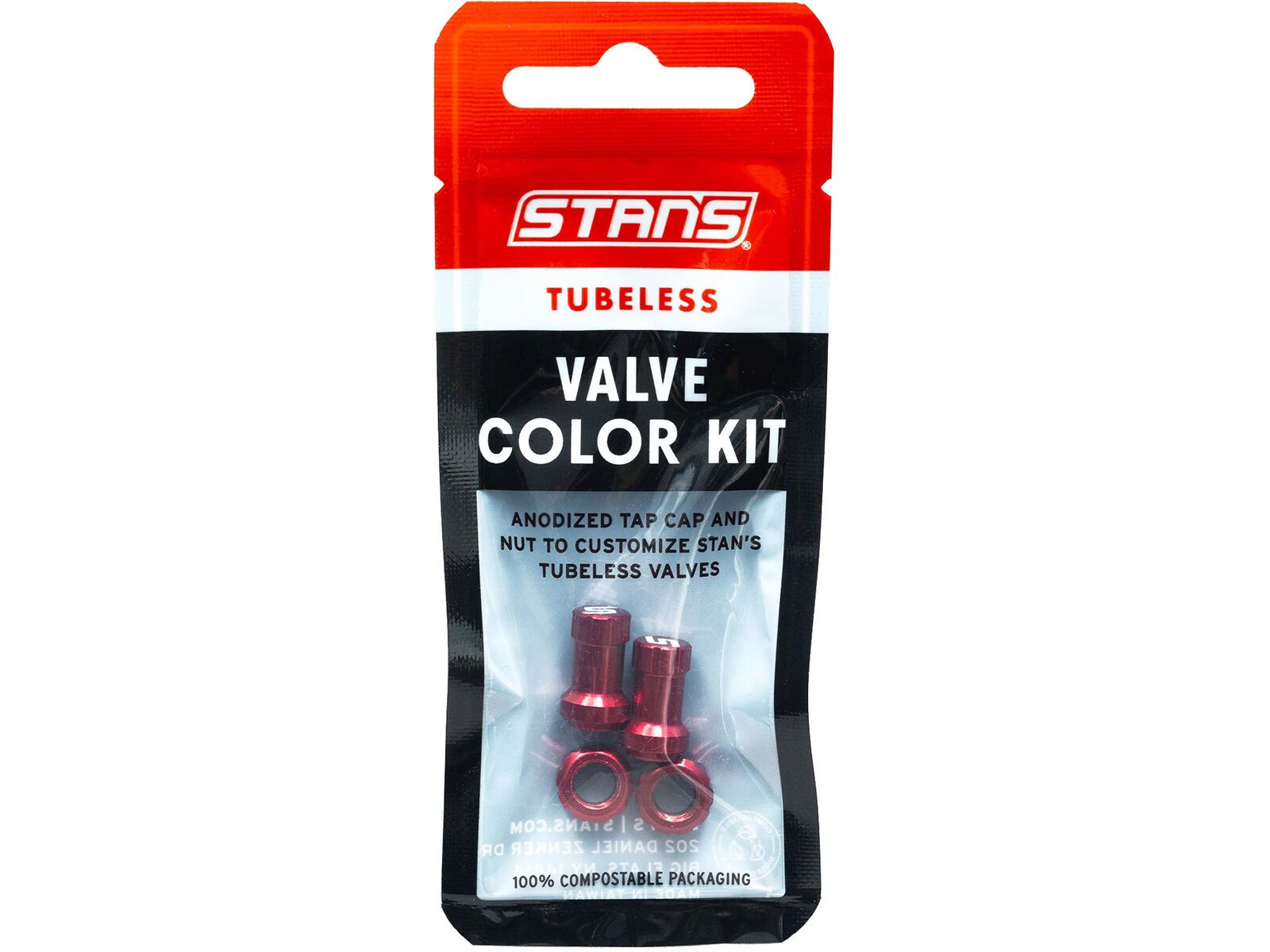 Stan's NoTubes Tubeless Valve Color Kit, red | Bild 3