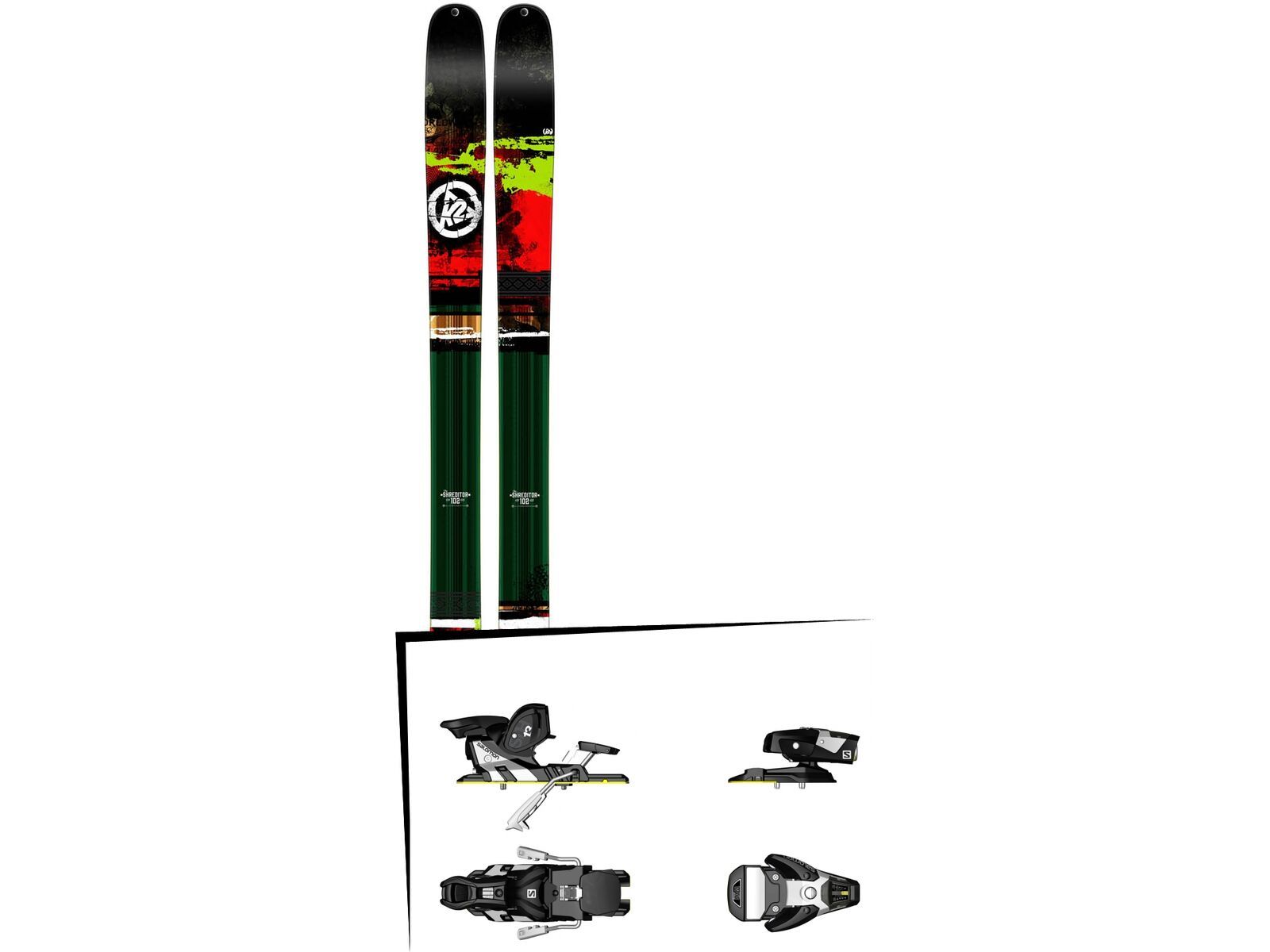 K2 SKI Set: Shreditor 102 2015 + Salomon STH2 WTR 13 | Bild 1