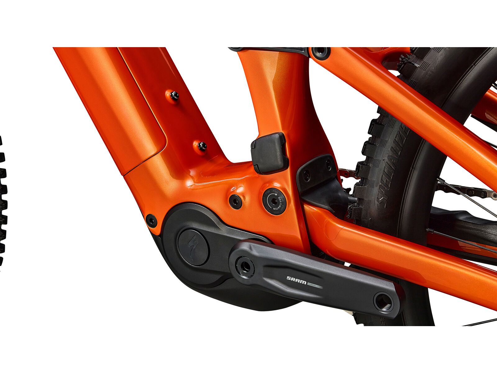 Specialized Turbo Levo 4 Comp, gloss orange tint over silver dust/dark navy | Bild 7