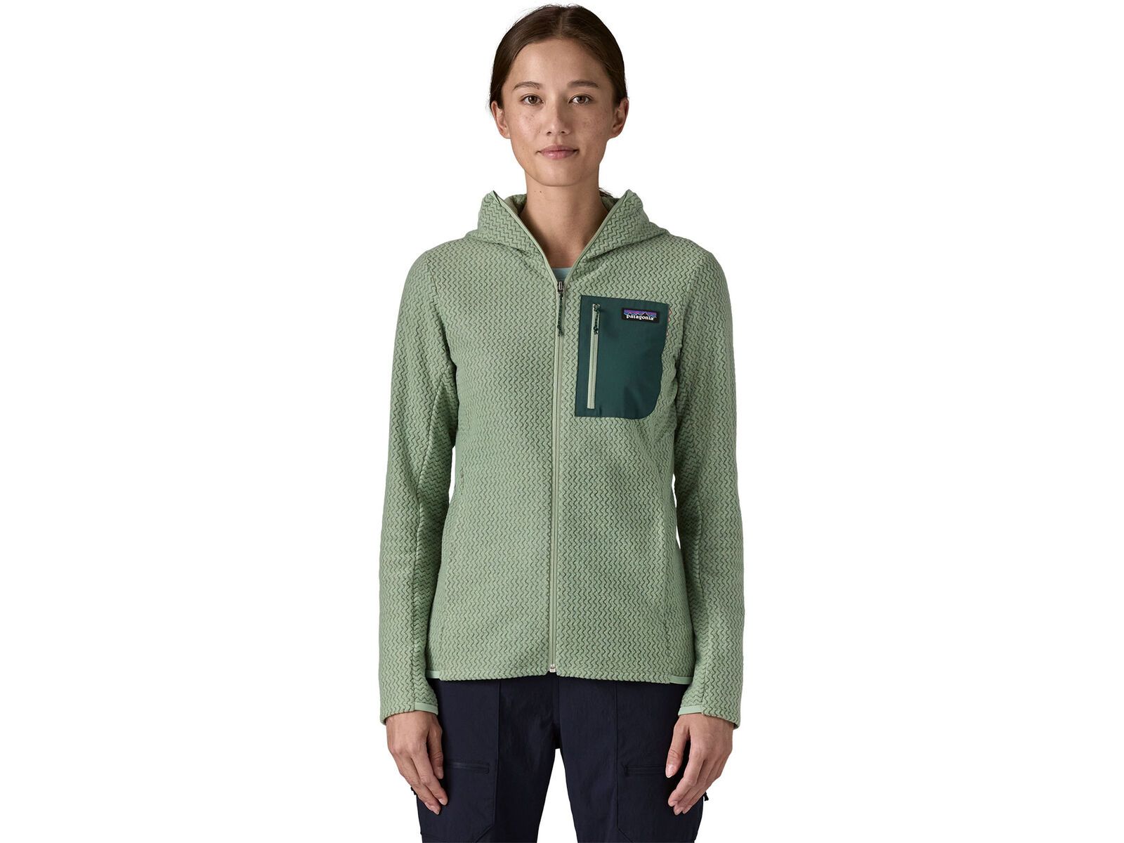 Patagonia Women's R1 Air Full-Zip Hoody, ellwood green | Bild 2