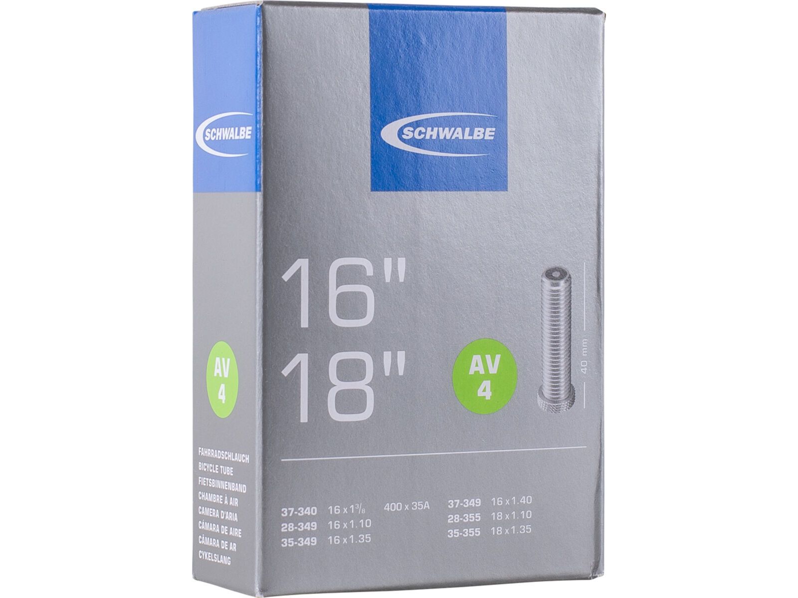 Schwalbe Schlauch AV 4 - 16/18 x 1.10-1.35 | Bild 1