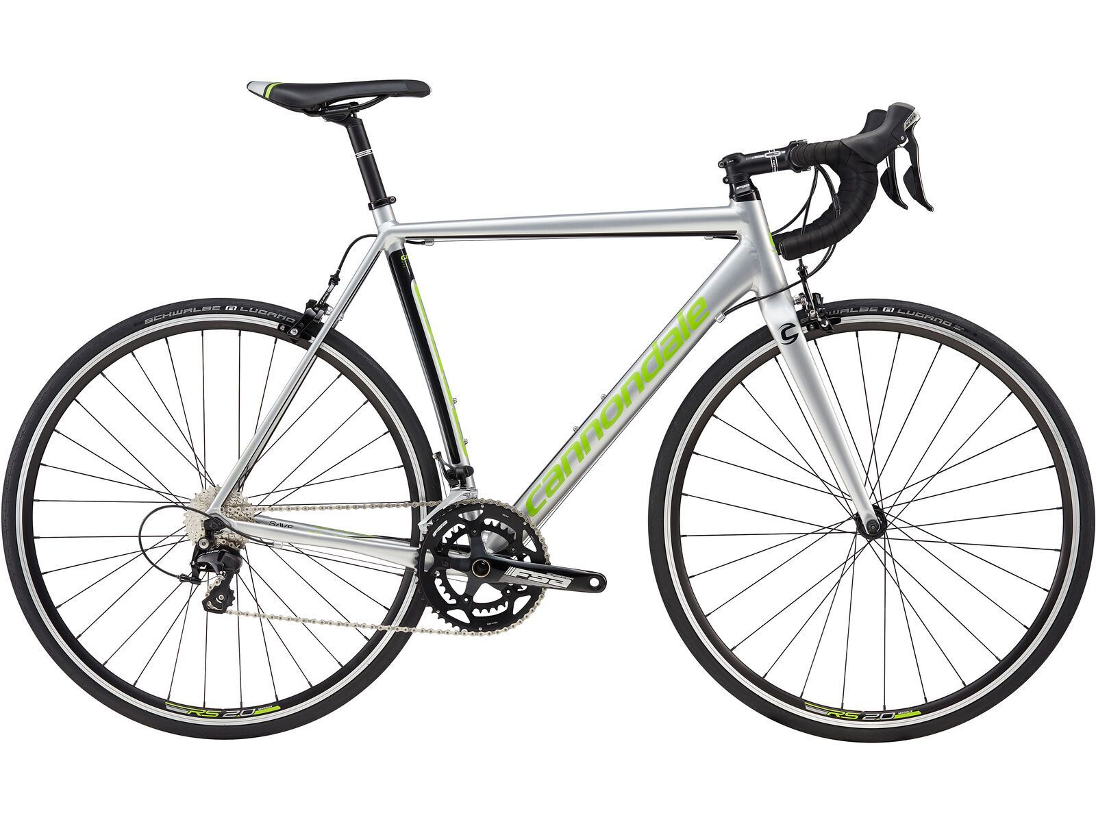 Cannondale CAAD Optimo 105, silver/black/bz green | BIKER-BOARDER.DE