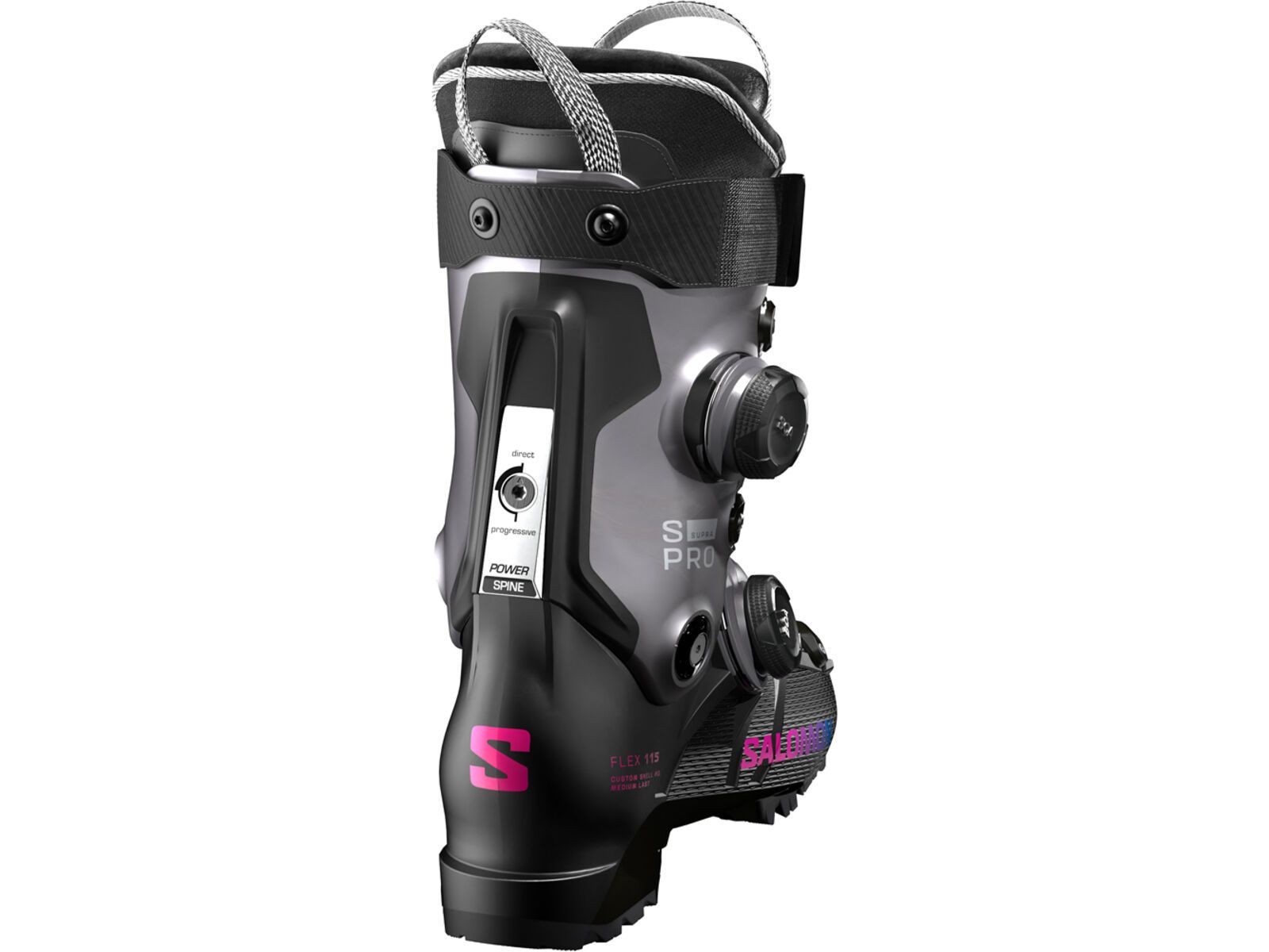 Salomon S/Pro Supra Dual BOA 115 W, black/beluga met./beetroot purple | Bild 2