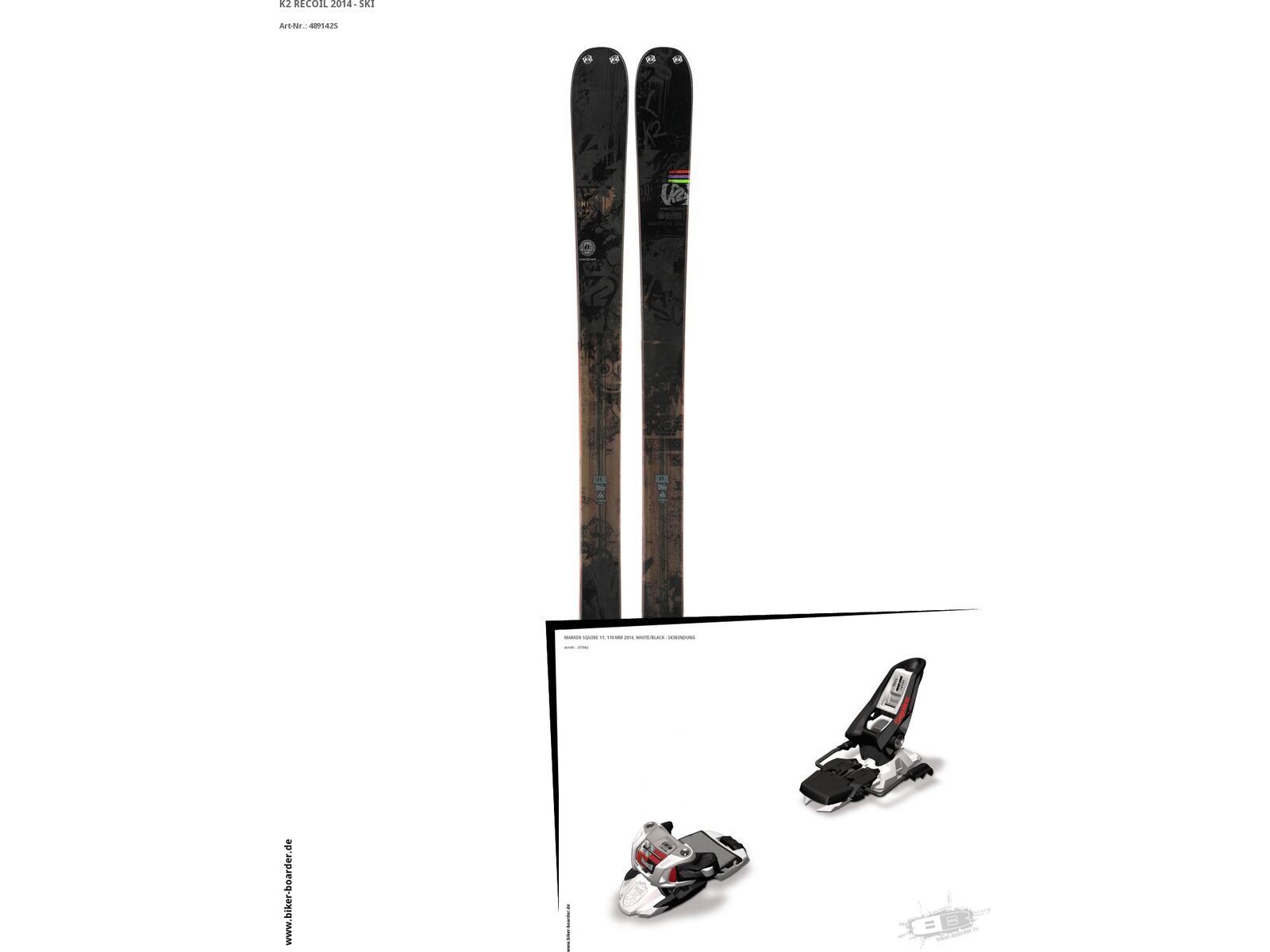 K2 SKI Set: Recoil 2014 + Marker Squire 11 | Bild 1