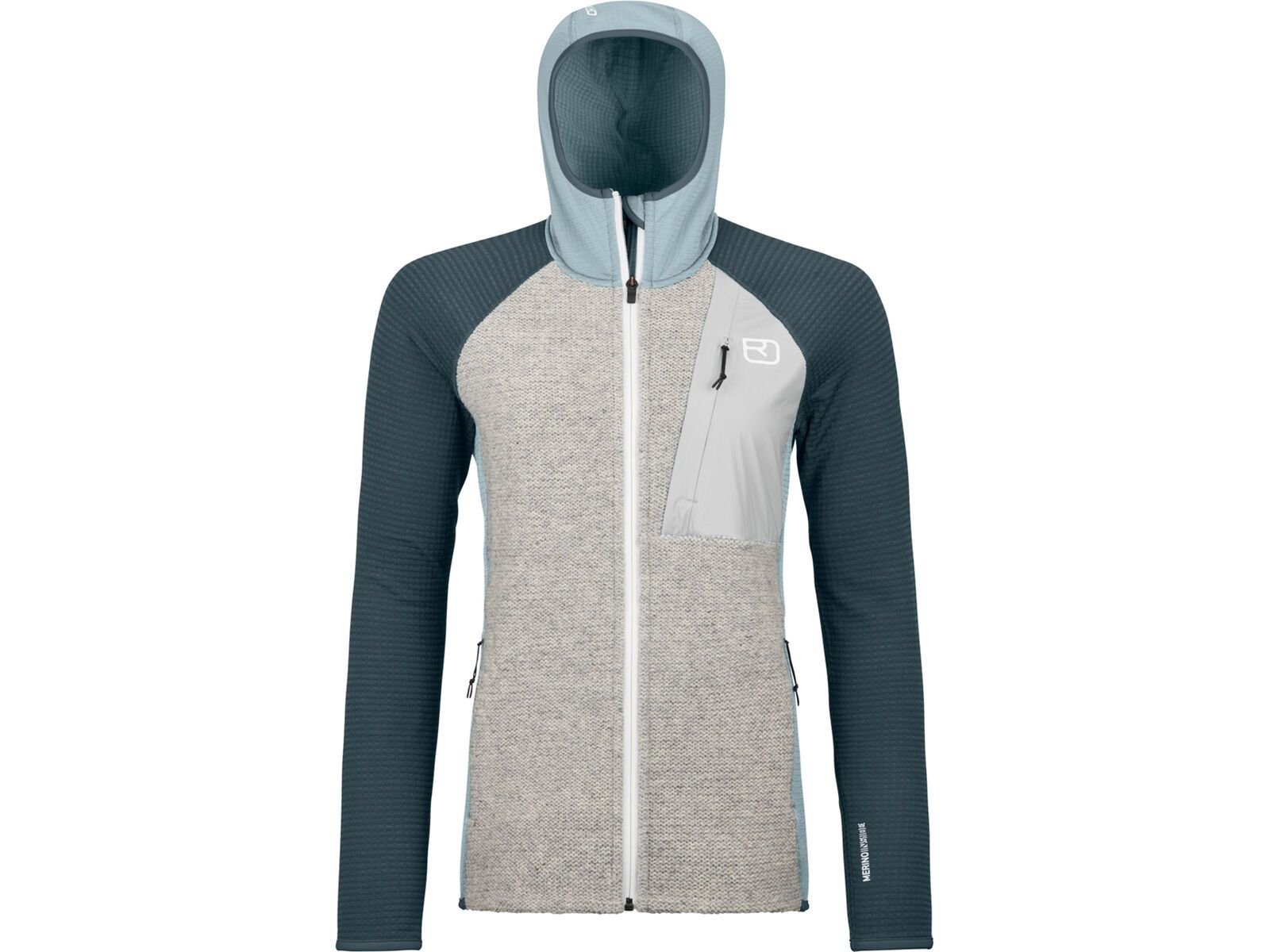Ortovox Merino Fleece Grid Plus Classic Knit Hoody W, glacier grey | Bild 1