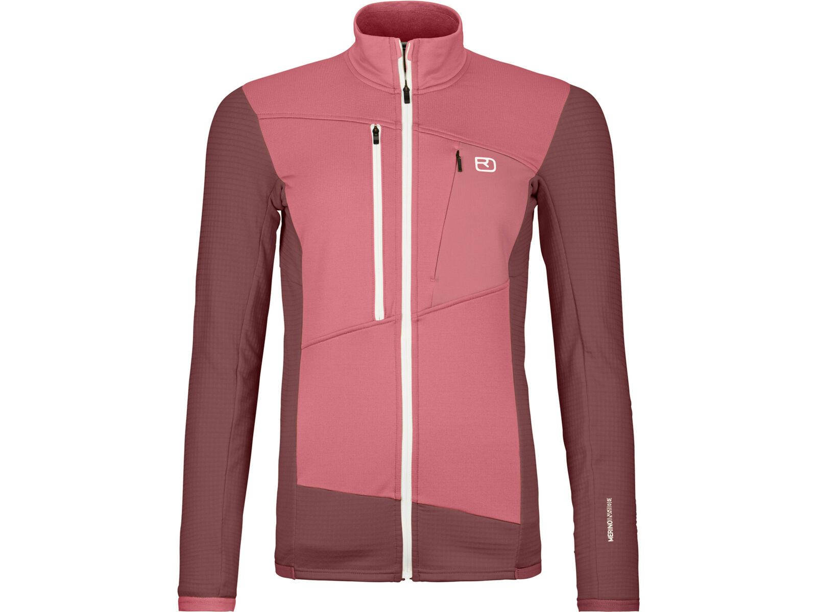 Ortovox Merino Fleece Grid Jacket W, mountain rose | Bild 1