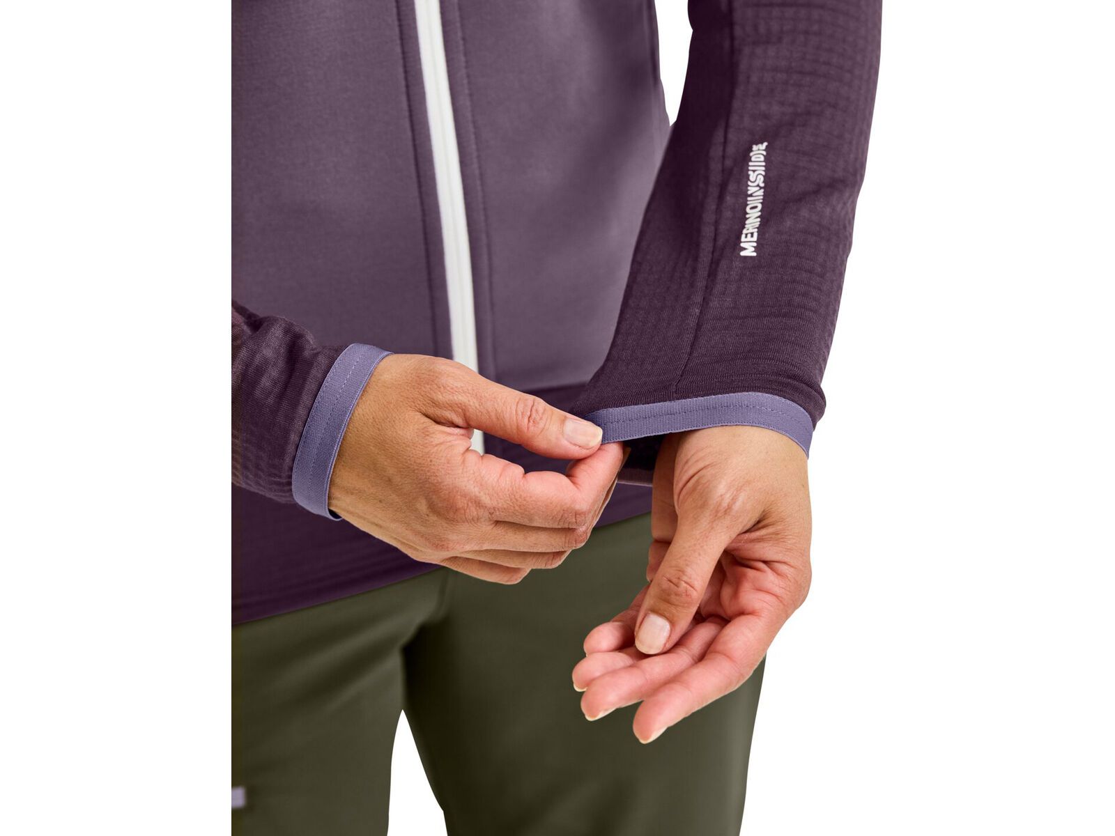 Ortovox Merino Fleece Grid Jacket W, white chalk | Bild 3