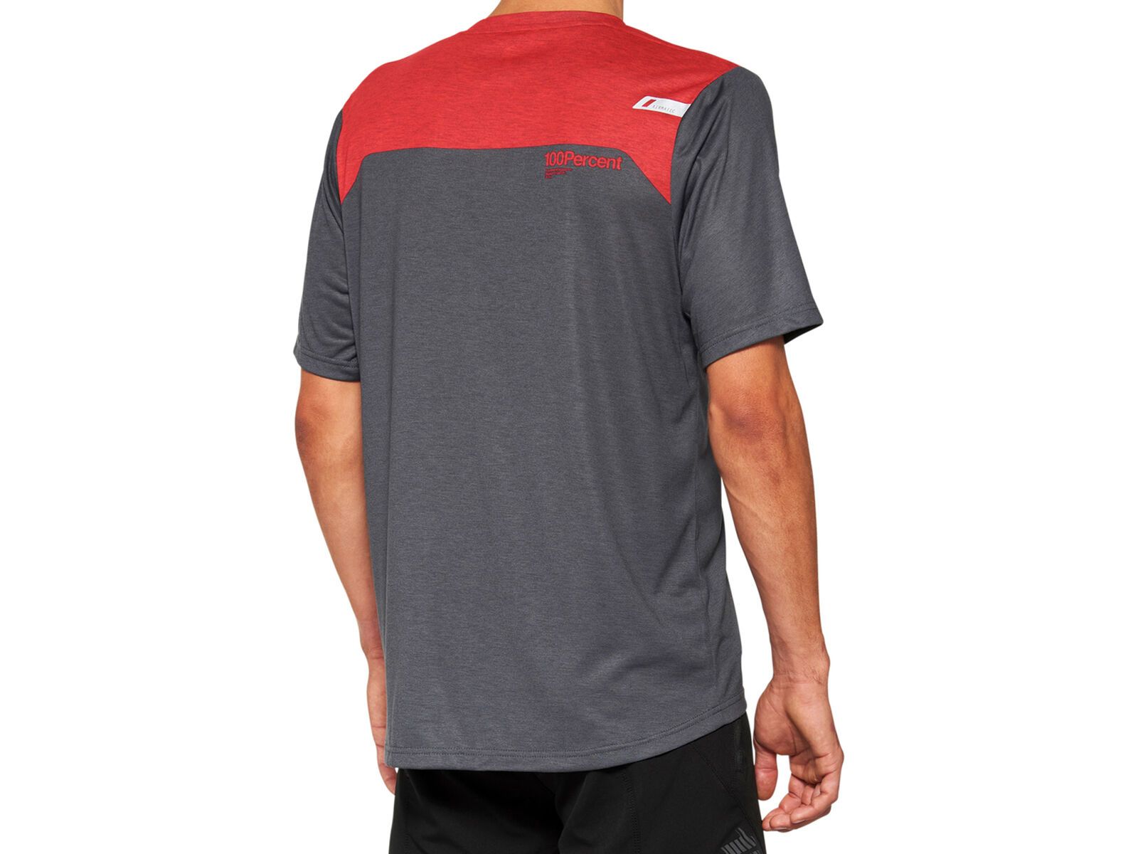 100% Airmatic Short Sleeve Jersey, charcoal/racer red | Bild 2