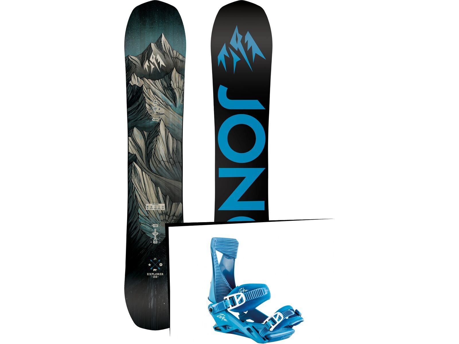 Set: Jones Explorer Wide 2019 + Nitro Zero blue bird | Bild 1