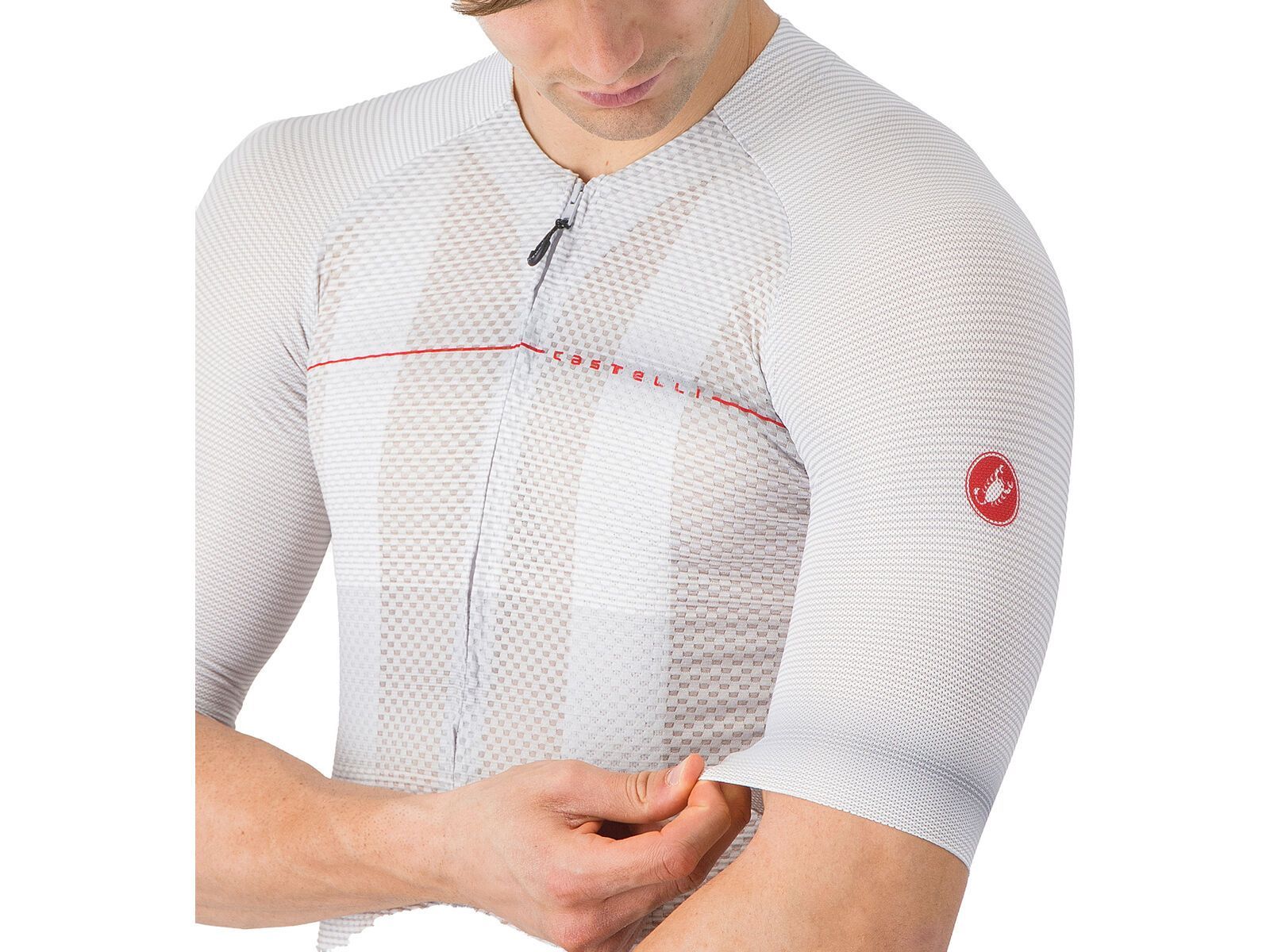 Castelli Climber's A/C Jersey, silver gray/red | Bild 4