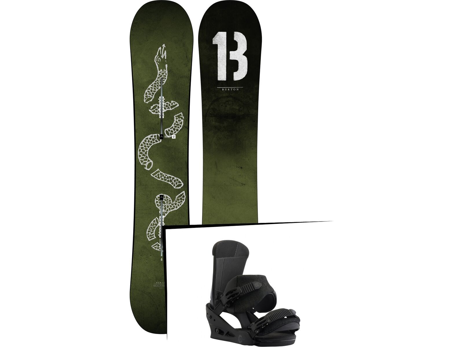 Set: Burton Descendant 2019 + Burton Custom black matte | Bild 1