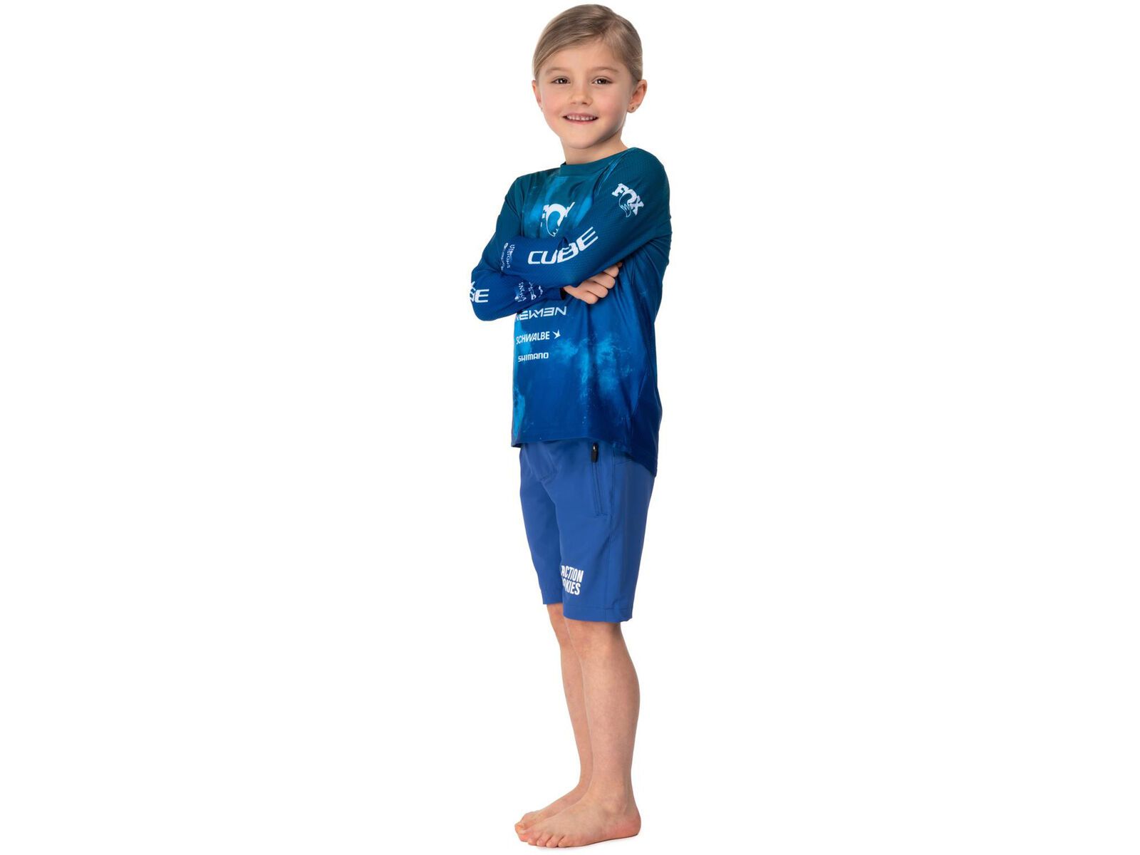 Cube MTB Trikot Rookie X Actionteam langarm, blue´n´green | Bild 5