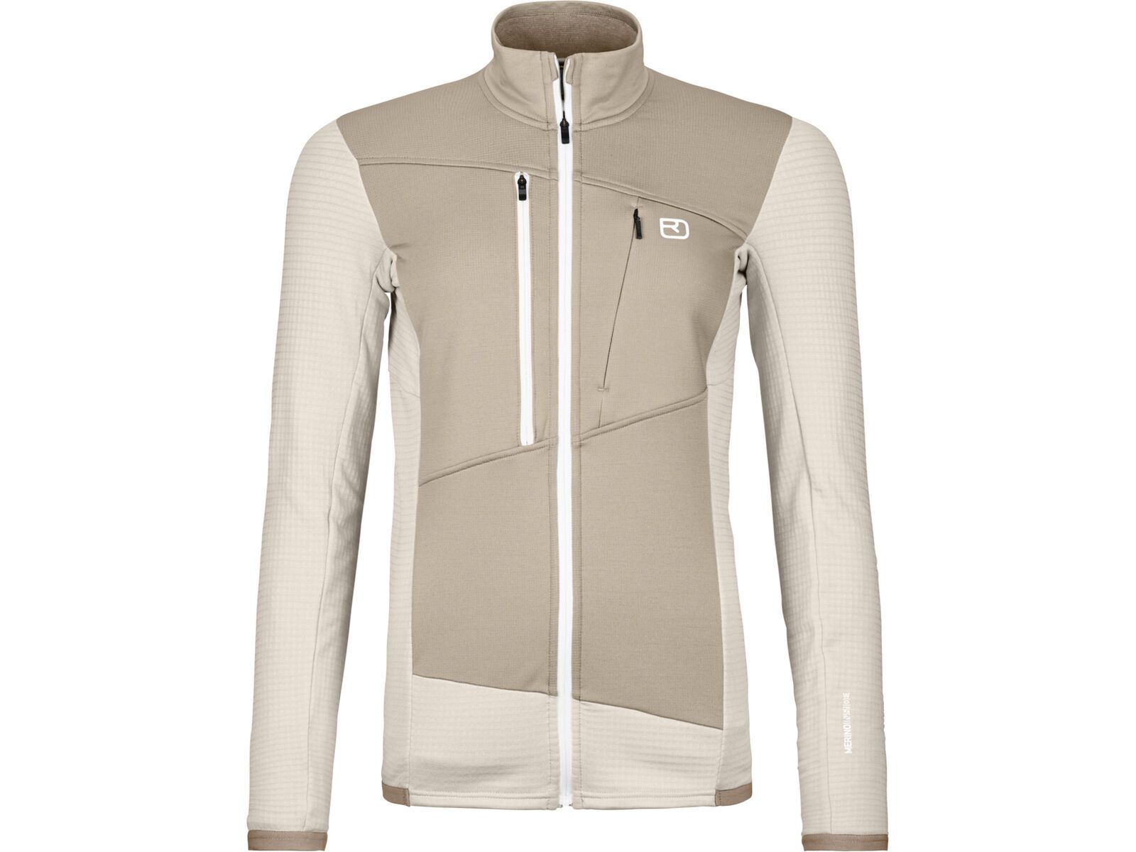 Ortovox Merino Fleece Grid Jacket W, white chalk | Bild 1