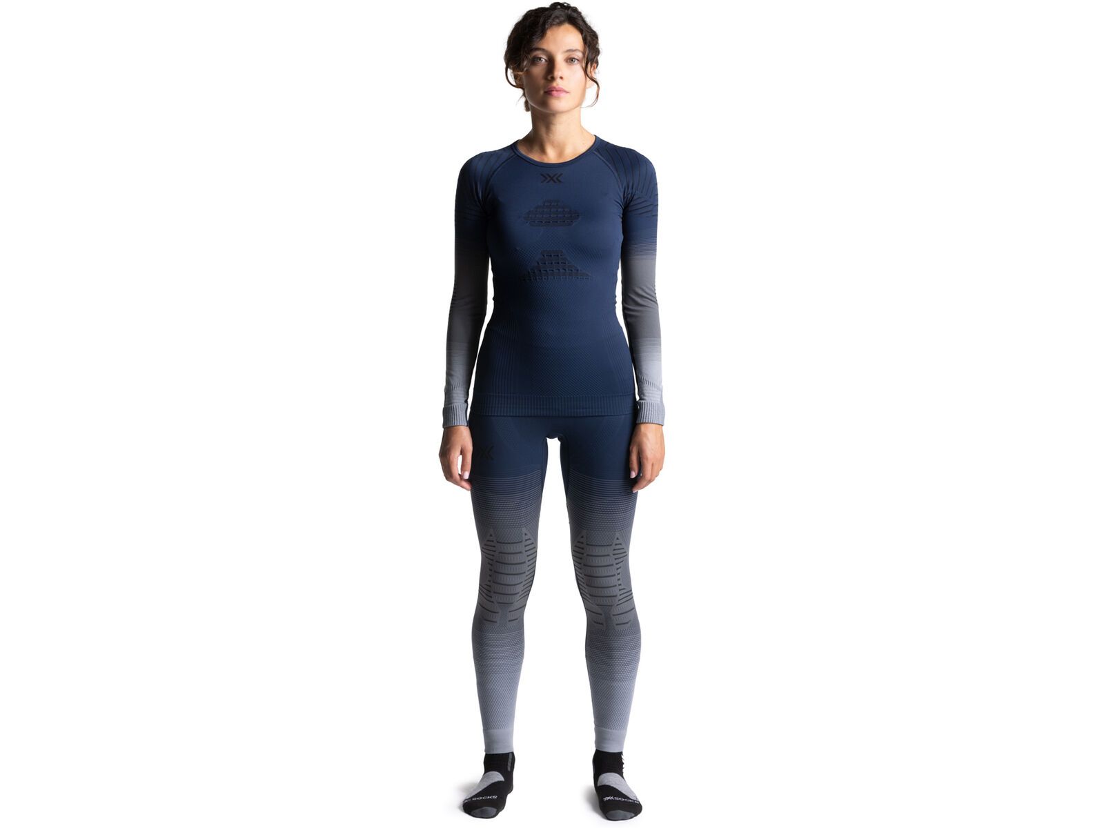 X-Bionic Invent Graphics Shirt LS Wmn, marine/grey/light grey | Bild 3