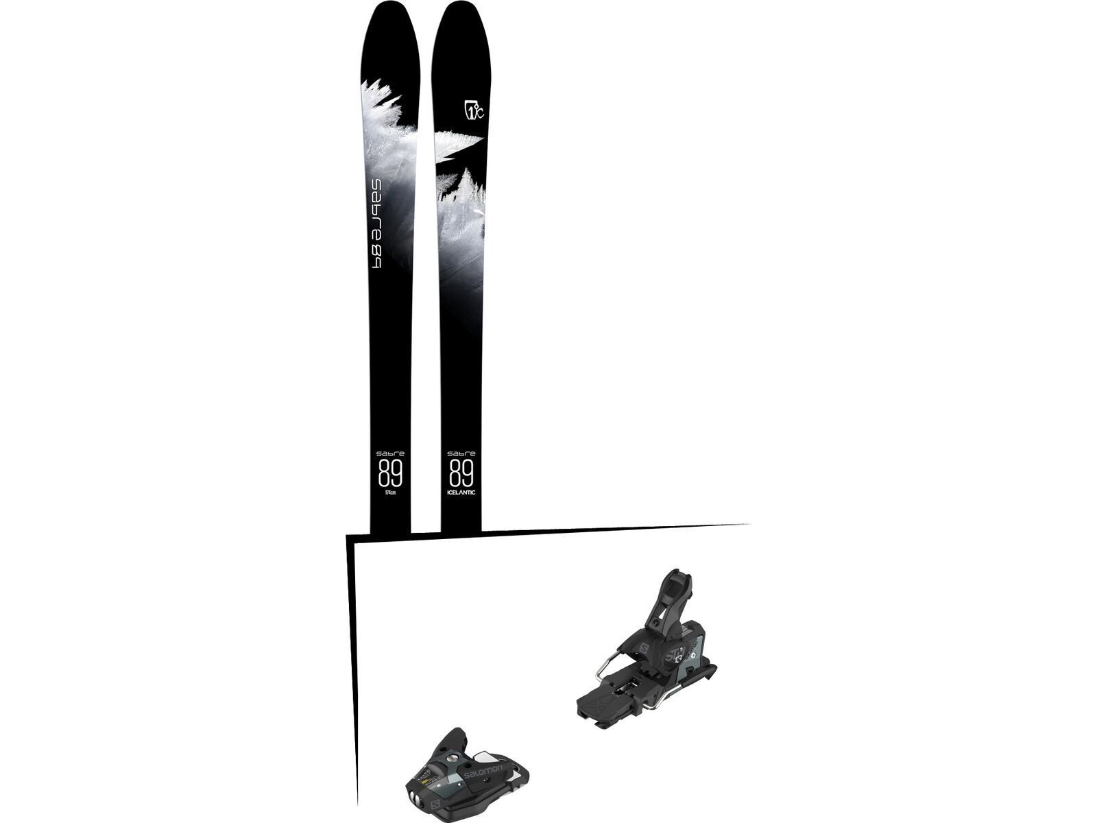 Set: Icelantic Sabre 89 2018 + Salomon STH2 WTR 13 black/dark grey | Bild 1