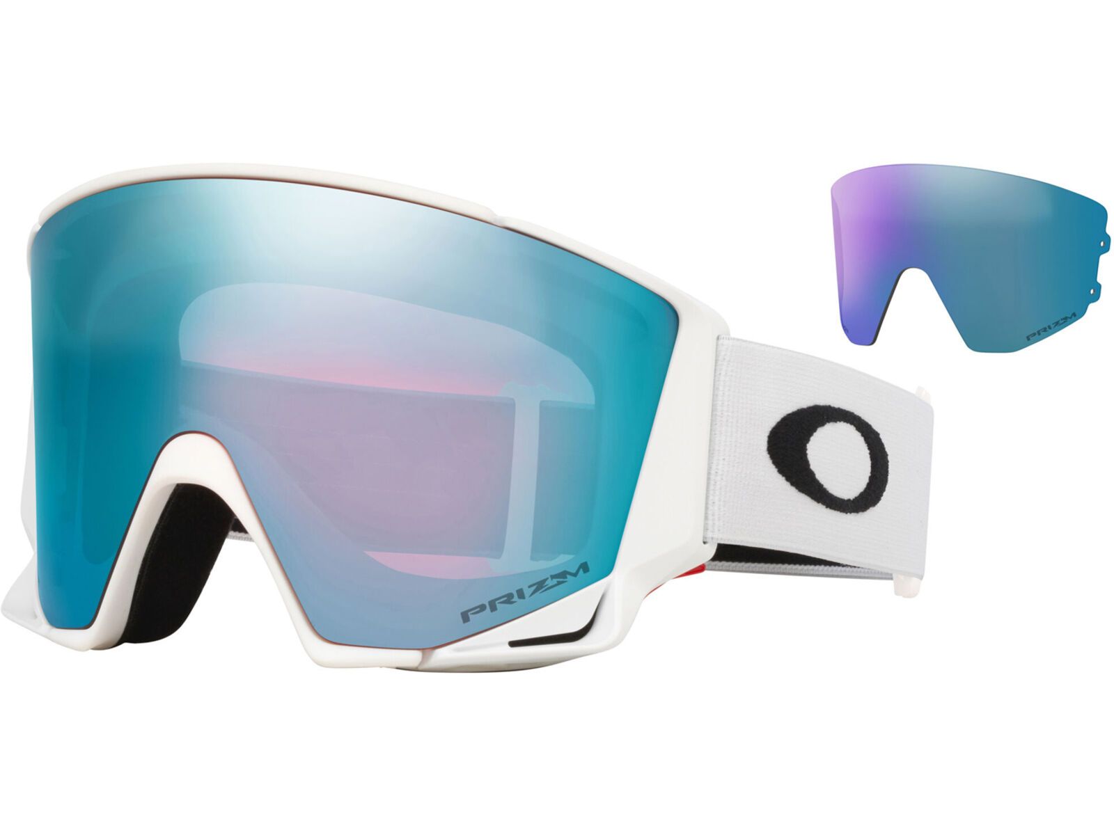 Oakley Flow Scape L, Prizm Snow Sapphire Iridium & Iced / matte white | Bild 1