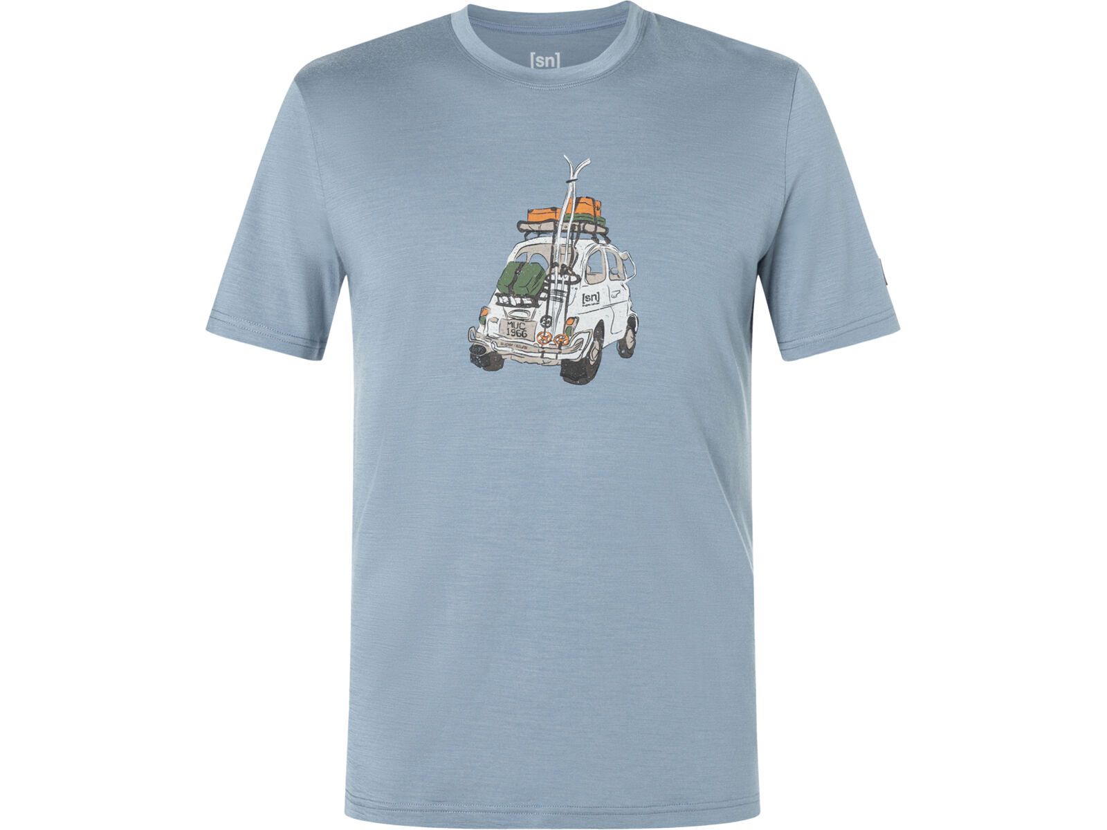 super.natural M Carski Tee, flint stone/various | Bild 1