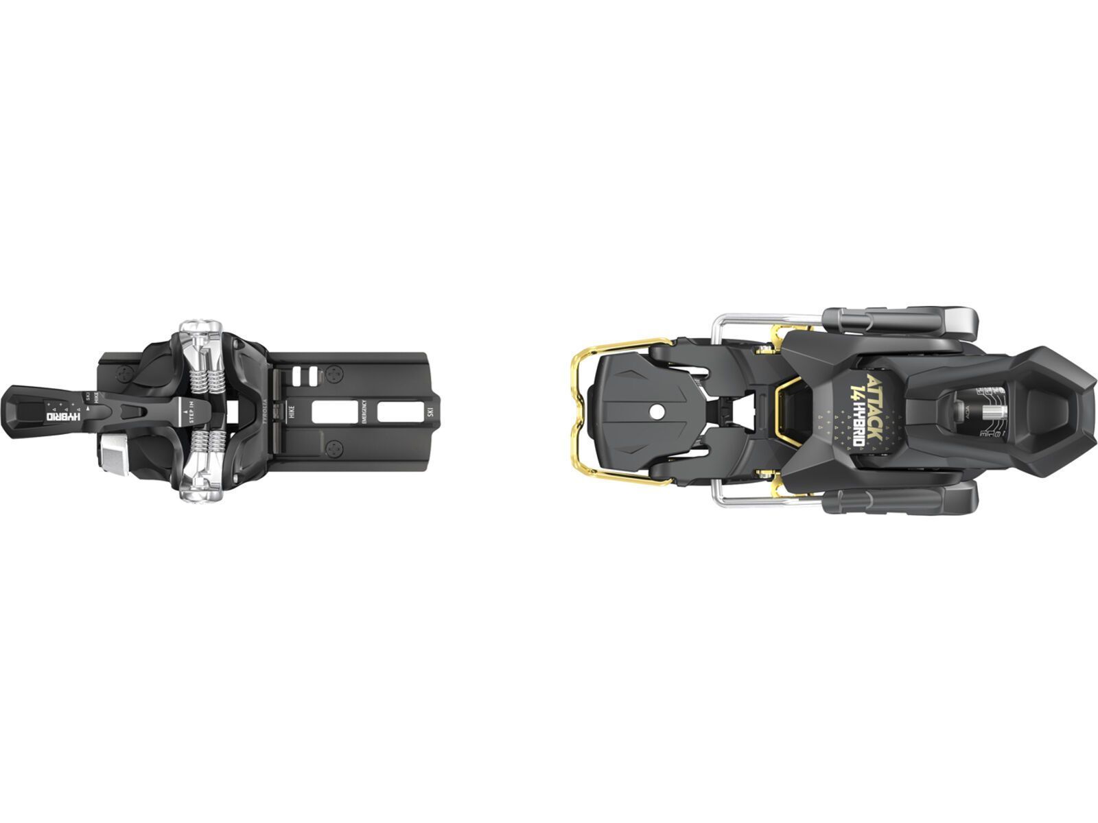 Tyrolia Attack Hybrid 14 MN/PT - 95 mm [O], solid black/gold | Bild 5