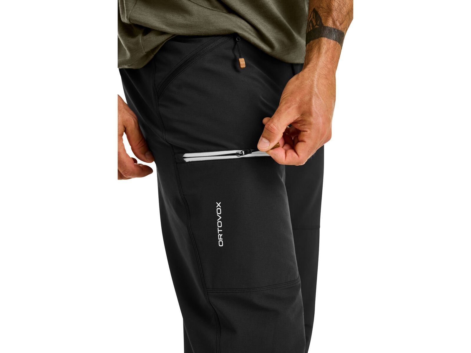 Ortovox Merino Shield Tec Seceda Softshell Pants M, black raven | Bild 5