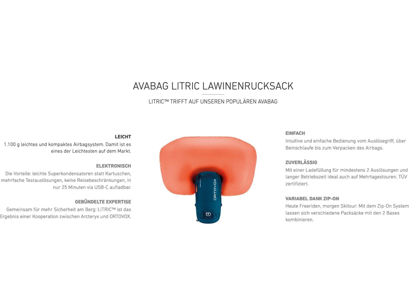 Ortovox Avabag LiTRIC Zero 27, white tea | Bild 2