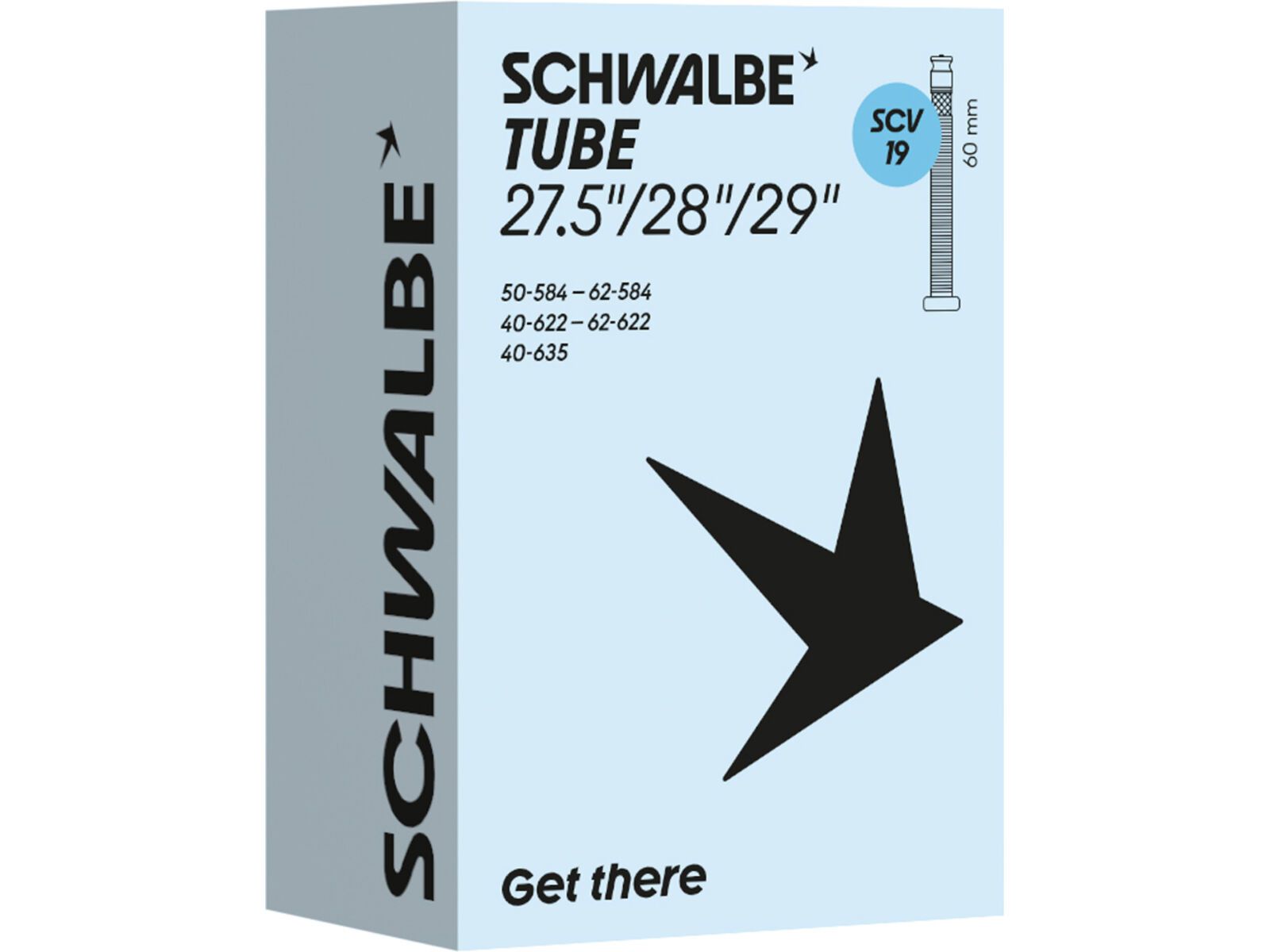 Schwalbe Schlauch SCV 19 60 mm - 40/62-584/635, black | Bild 1
