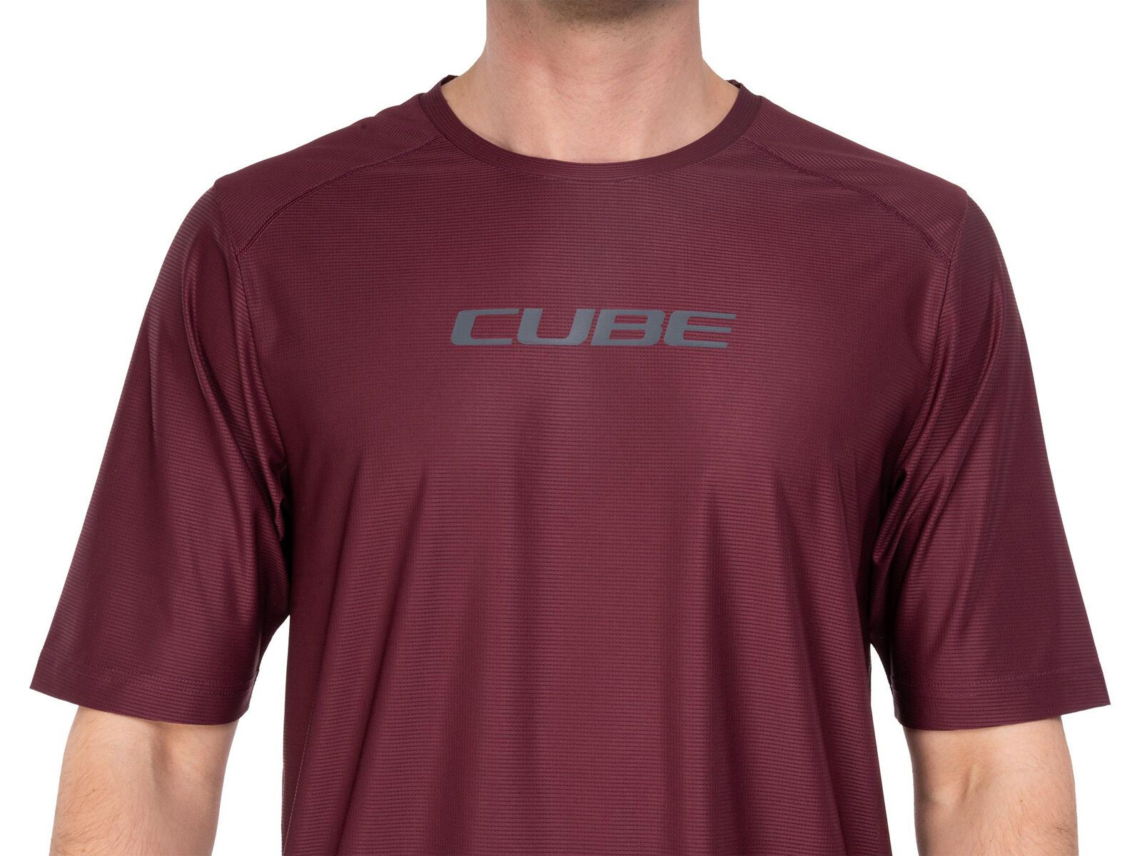 Cube Funktionsshirt kurzarm, bordeaux | Bild 3